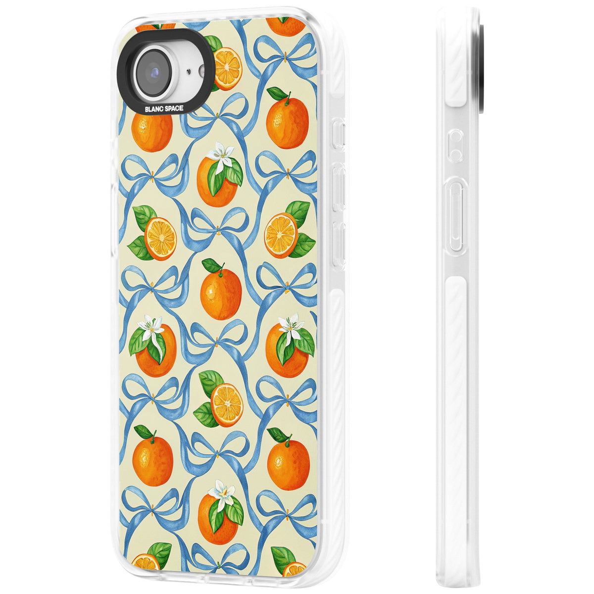 Bows & Clementines iPhone 16e / iPhone 17e Impact Clear Phone Case side