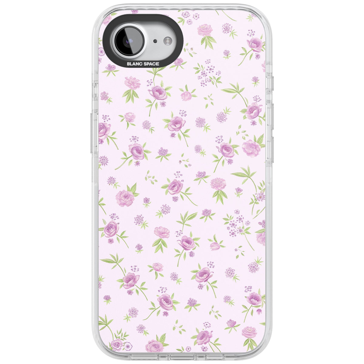 Pink Peonies iPhone 16e / iPhone 17e Impact Clear Phone Case front