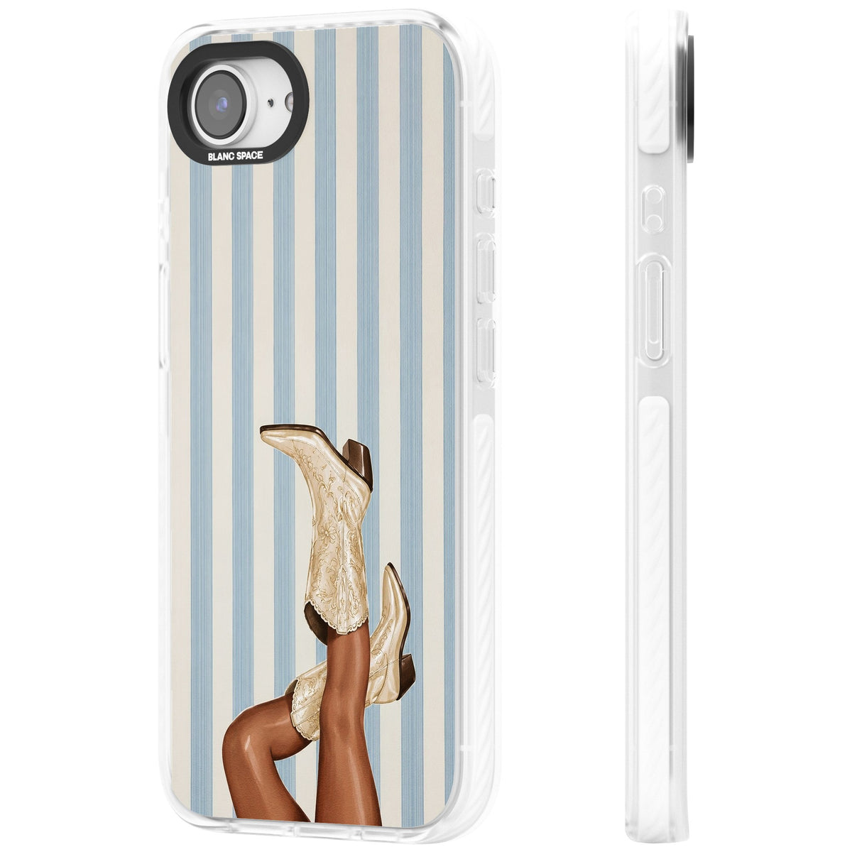 Cowgirl Boots iPhone 16e / iPhone 17e Impact Clear Phone Case side