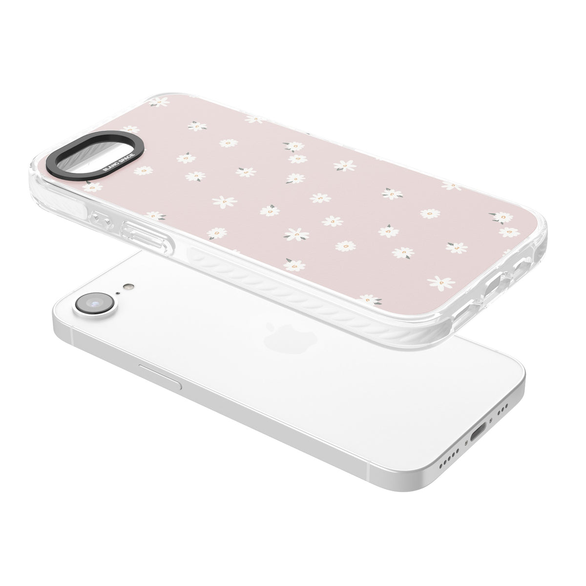 Rosewater Fields iPhone 16e / iPhone 17e Impact Clear Phone Case angled