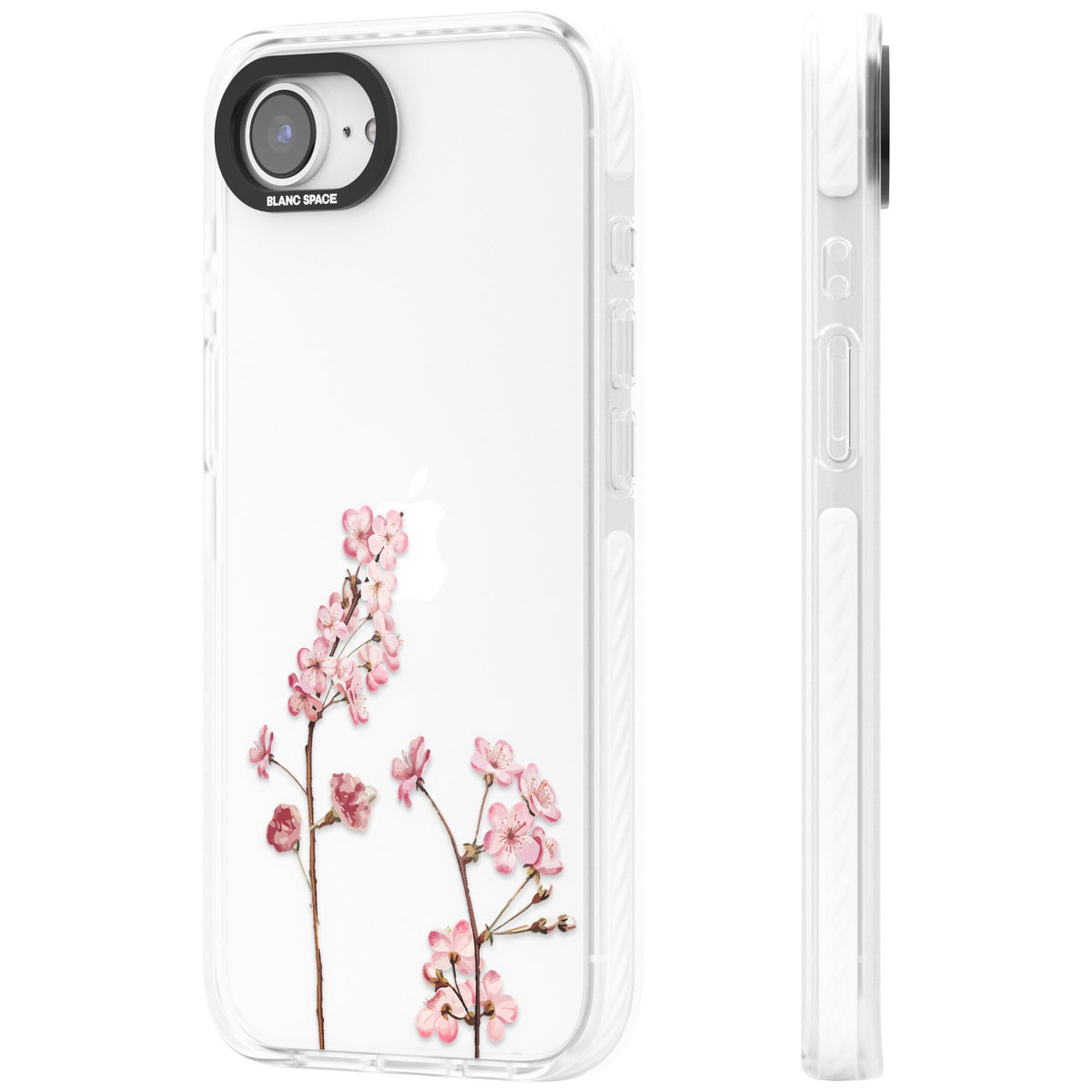 Blossom Flower iPhone 16e / iPhone 17e Impact Clear Phone Case side