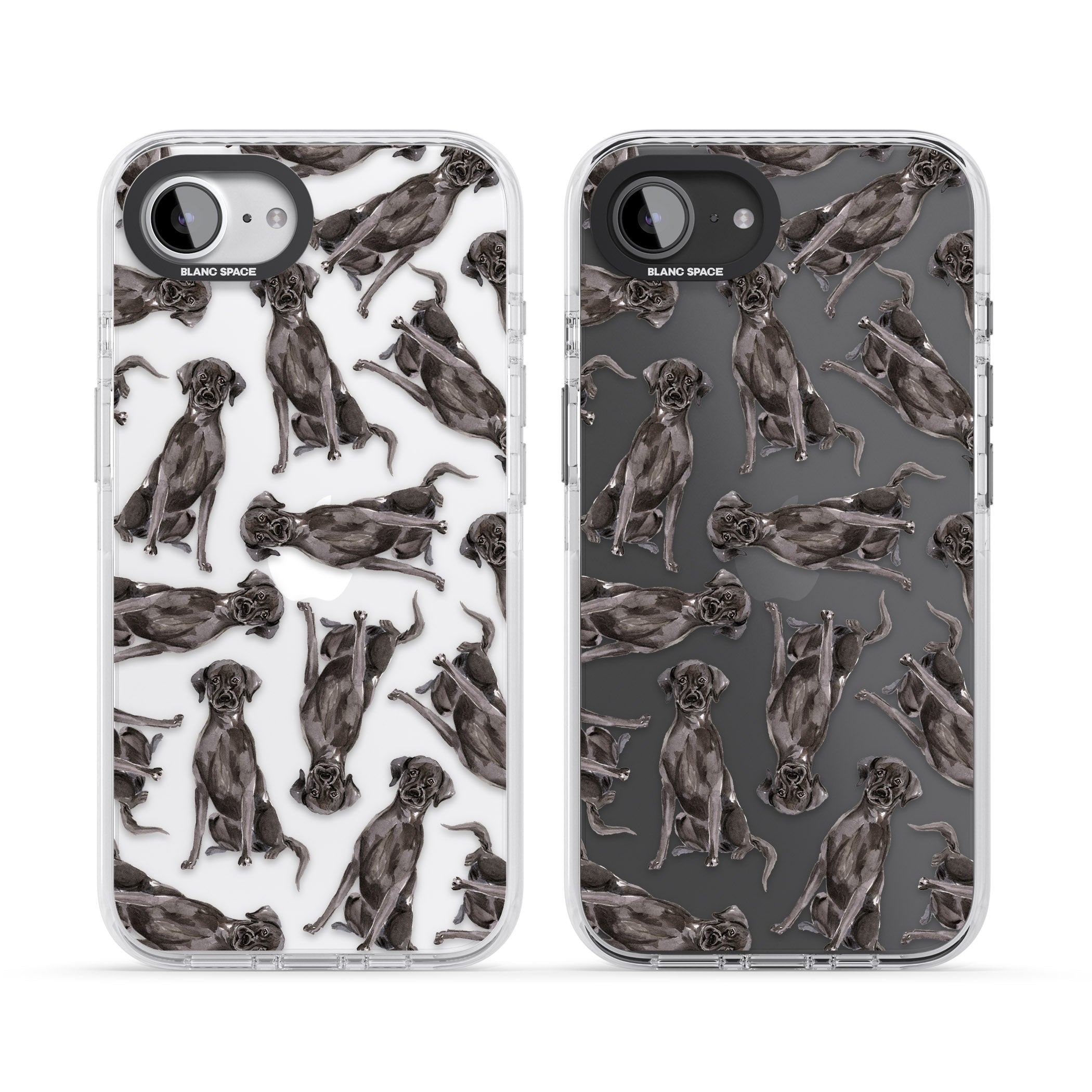 Black Labrador Watercolor Pattern