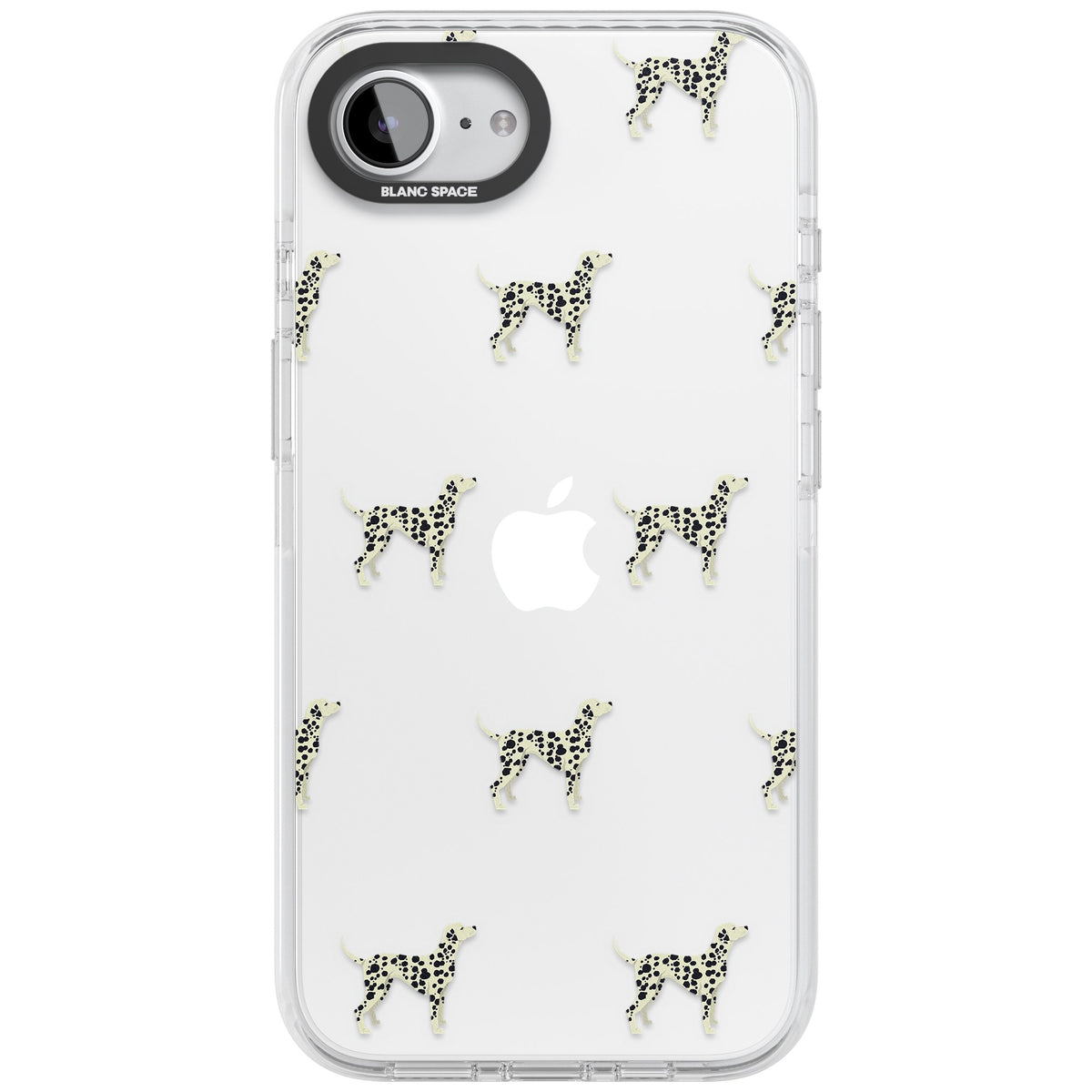 Dalmatian Dog Pattern iPhone 16e / iPhone 17e Impact Clear Phone Case front