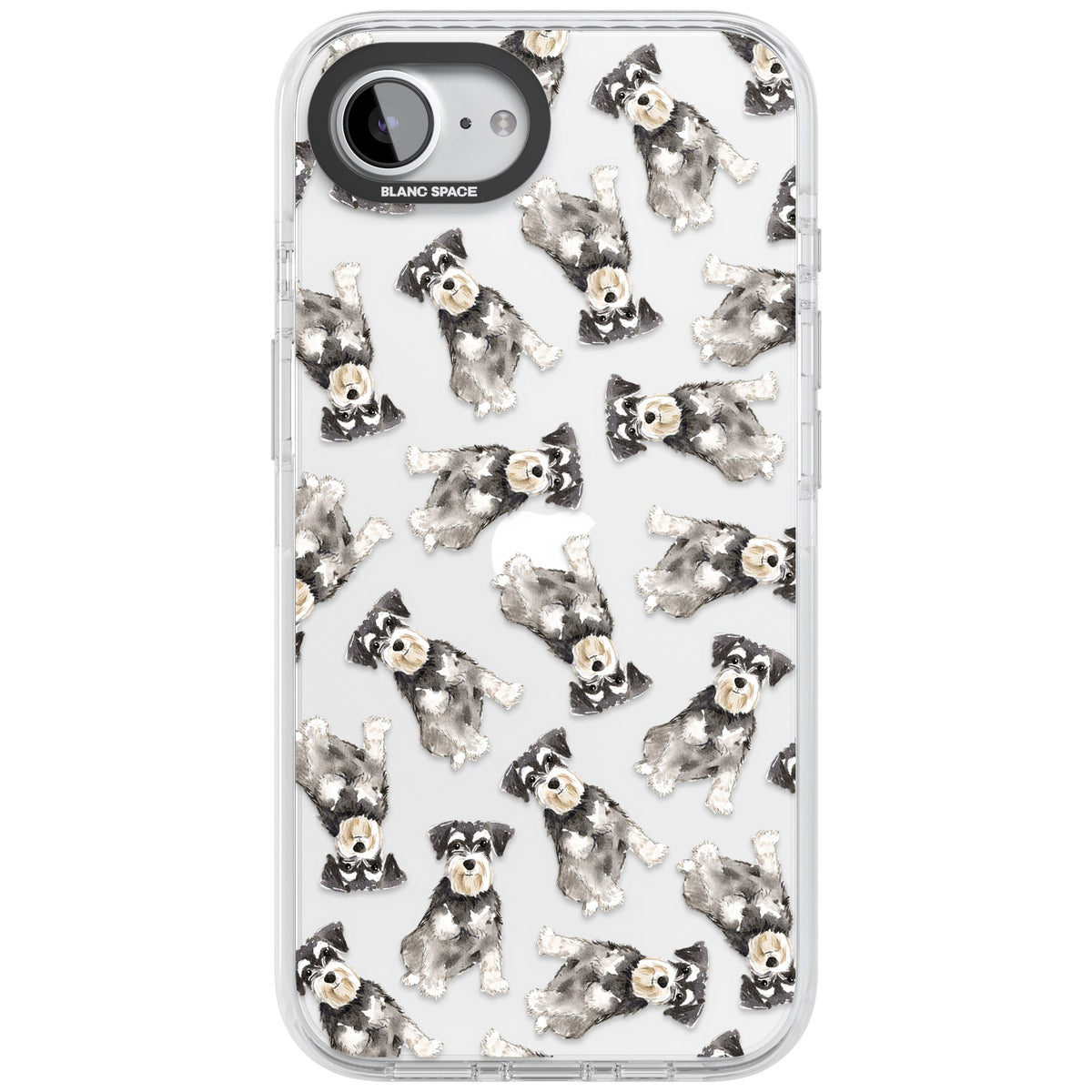 Miniature Schnauzer Watercolor iPhone 16e / iPhone 17e Impact Clear Phone Case front