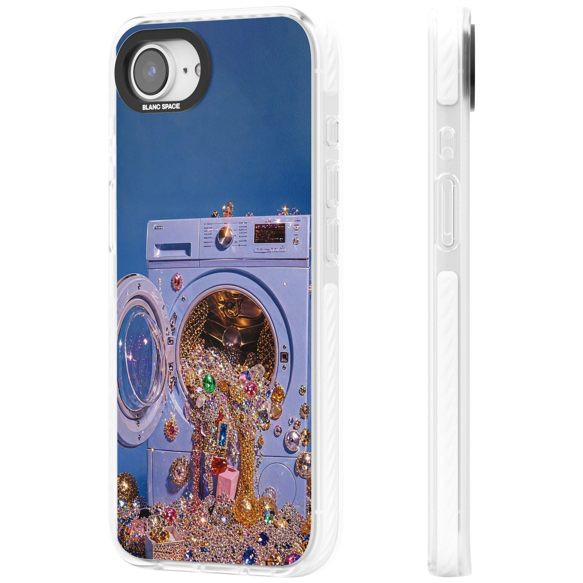 Gem Laundry iPhone 16e / iPhone 17e Impact Clear Phone Case side