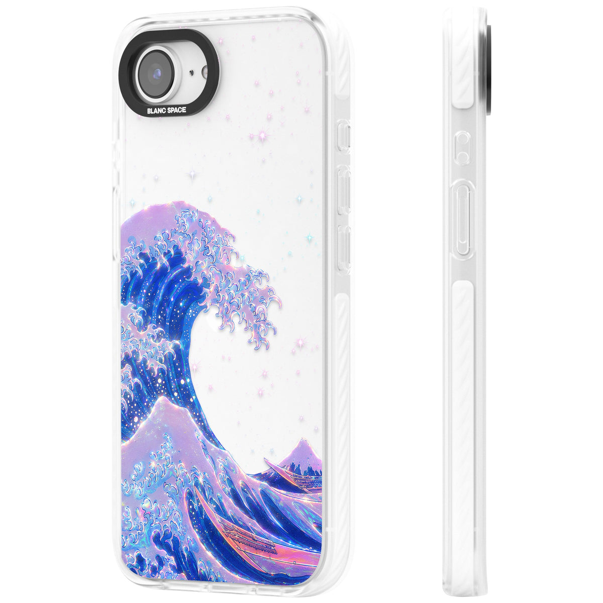 The Great Wave In Opal iPhone 16e / iPhone 17e Impact Clear Phone Case side
