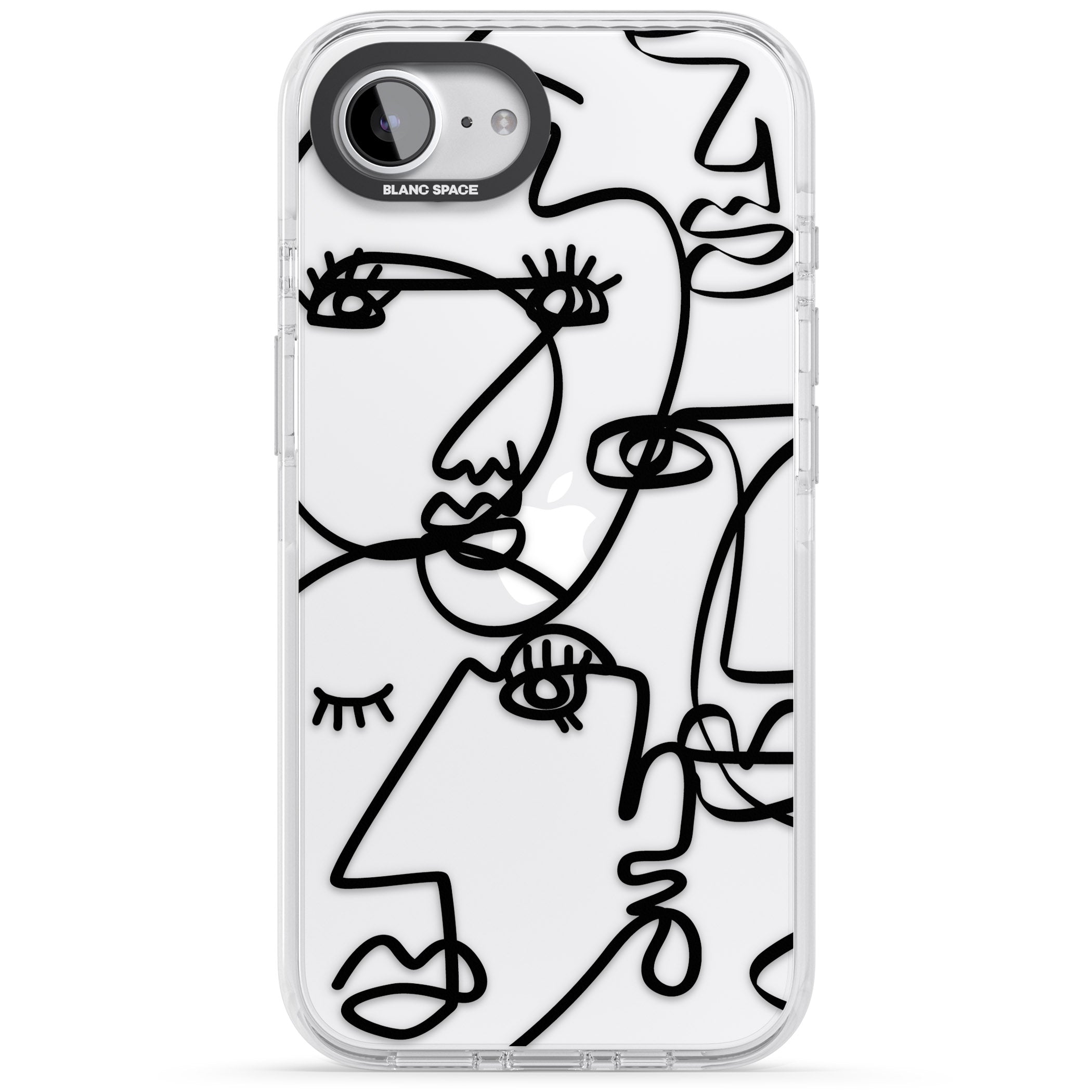 Abstract Line Art Black Clear