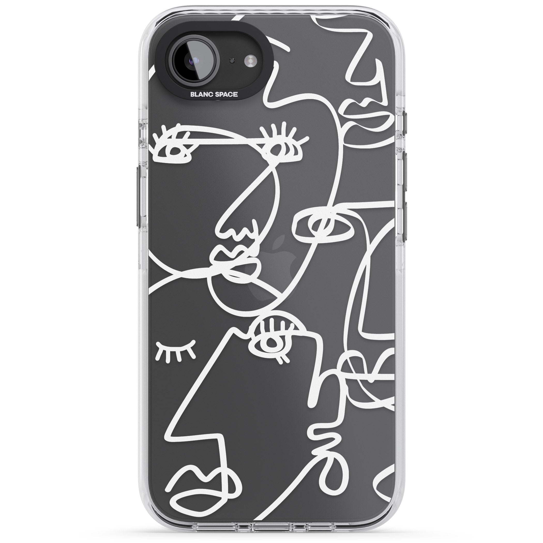 Abstract Line Art White Clear