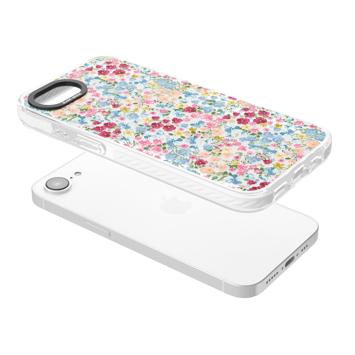 Venetian Meadow iPhone 16e / iPhone 17e Impact Clear Phone Case angled