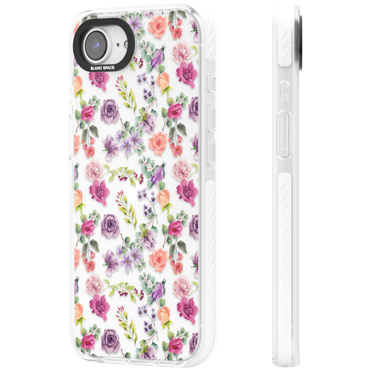 Sunday Flowers iPhone 16e / iPhone 17e Impact Clear Phone Case side