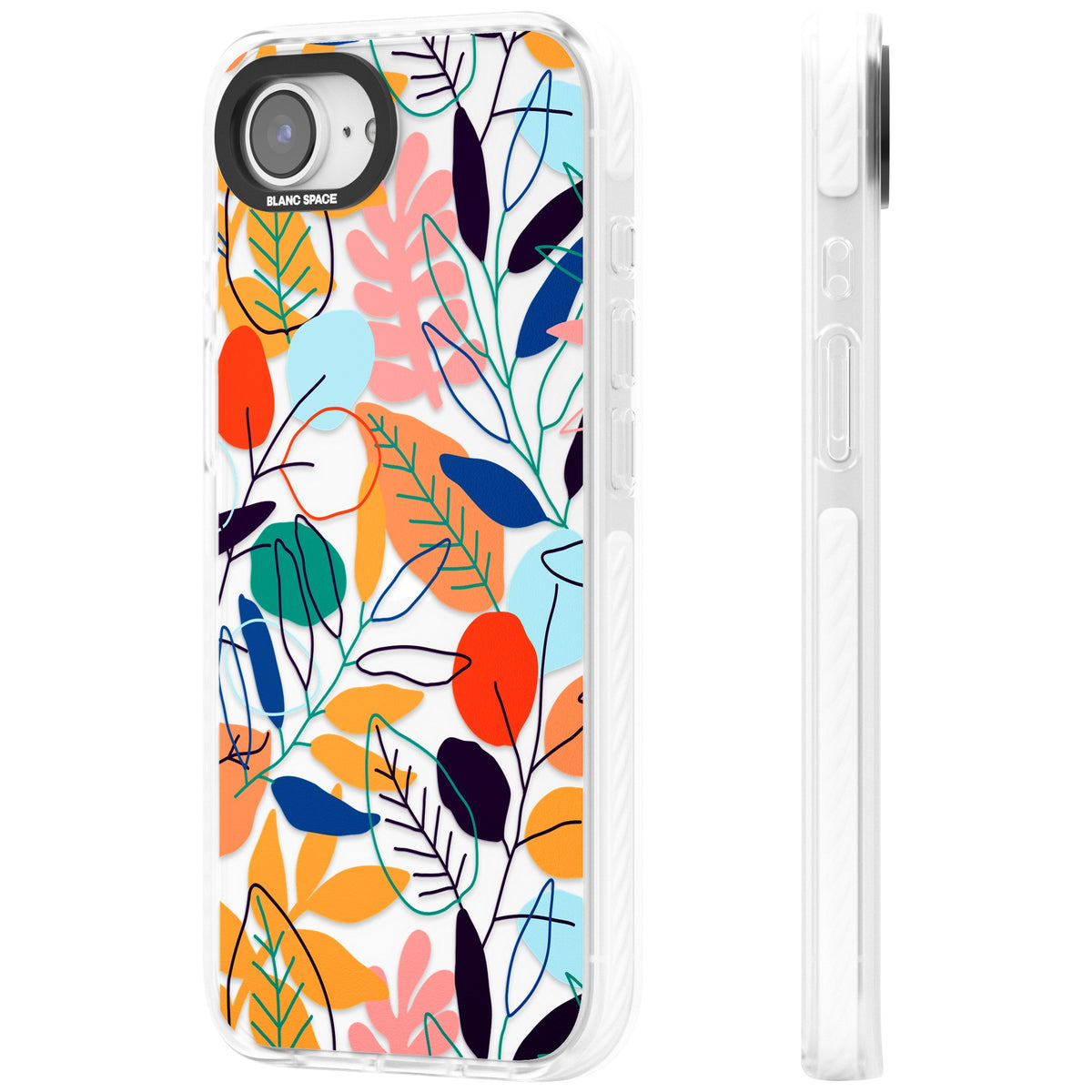 Flora Lines iPhone 16e / iPhone 17e Impact Clear Phone Case side