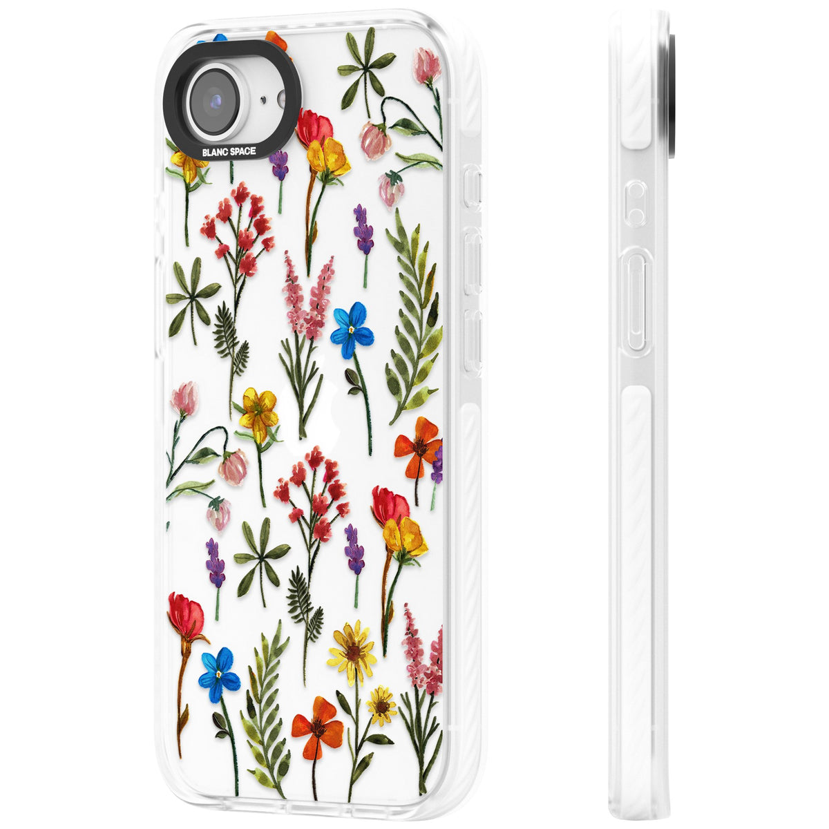 Spring Botanicals iPhone 16e / iPhone 17e Impact Clear Phone Case side