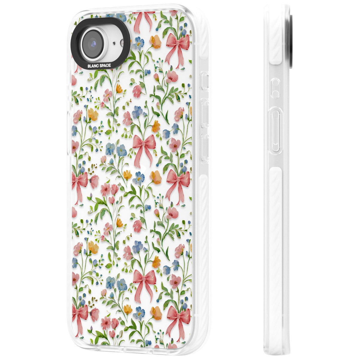 Ribbons & Wildflowers iPhone 16e / iPhone 17e Impact Clear Phone Case side