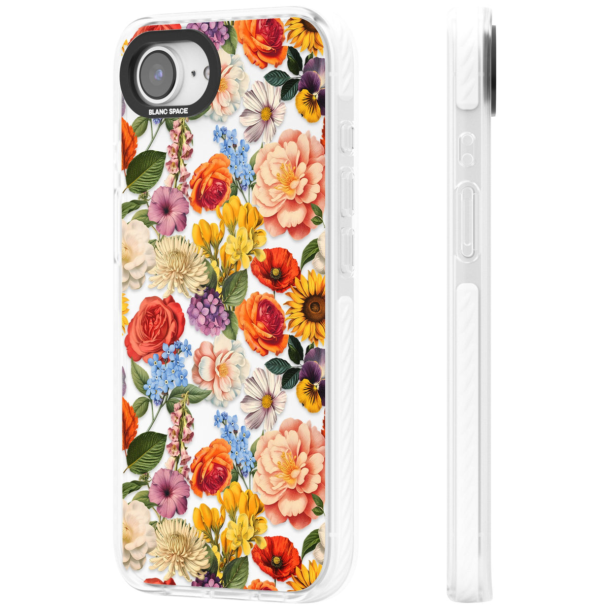 Bloom Basket iPhone 16e / iPhone 17e Impact Clear Phone Case side
