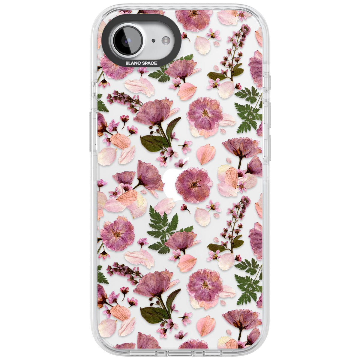 Botanical Blush iPhone 16e / iPhone 17e Impact Clear Phone Case front