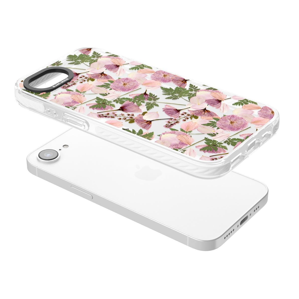 Blossom Archive iPhone 16e / iPhone 17e Impact Clear Phone Case angled