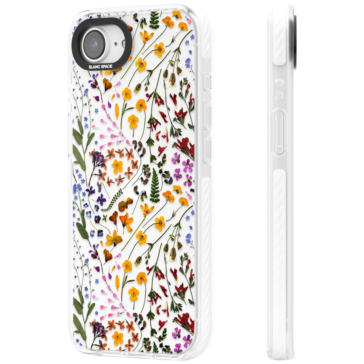 Wildflower iPhone 16e / iPhone 17e Impact Clear Phone Case side