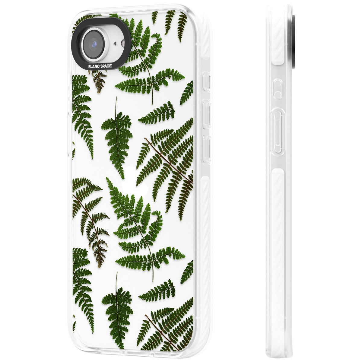 Leafy Ferns iPhone 16e / iPhone 17e Impact Clear Phone Case side