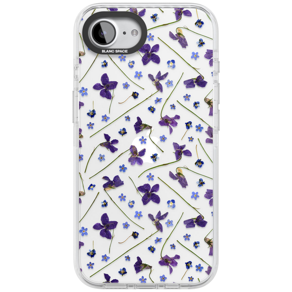 Pressed Violets iPhone 16e / iPhone 17e Impact Clear Phone Case front