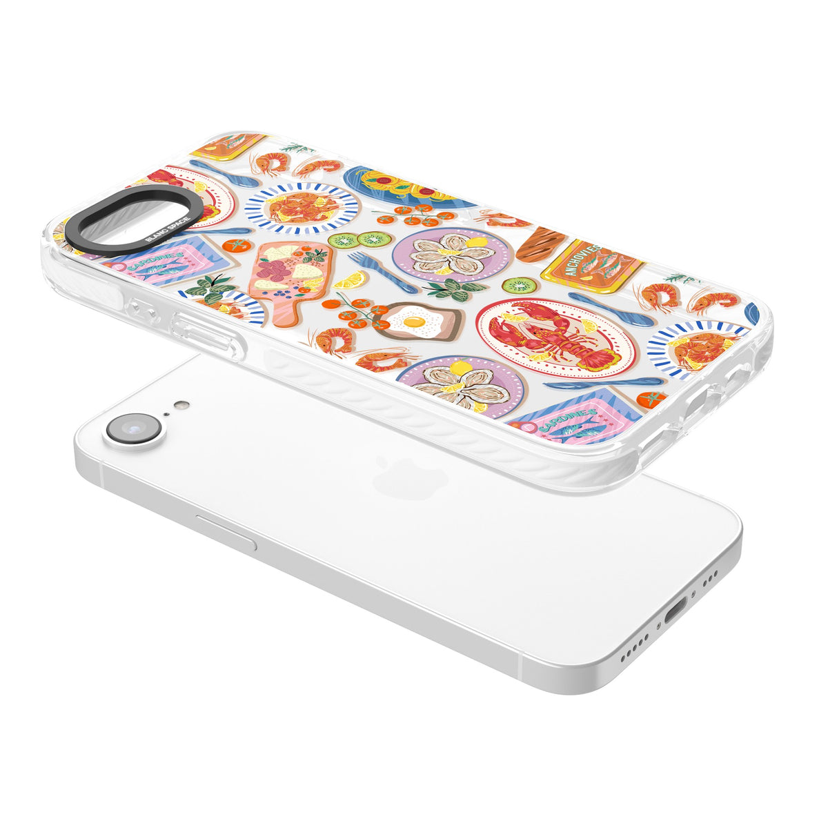 Coastal Spread iPhone 16e / iPhone 17e Impact Clear Phone Case angled