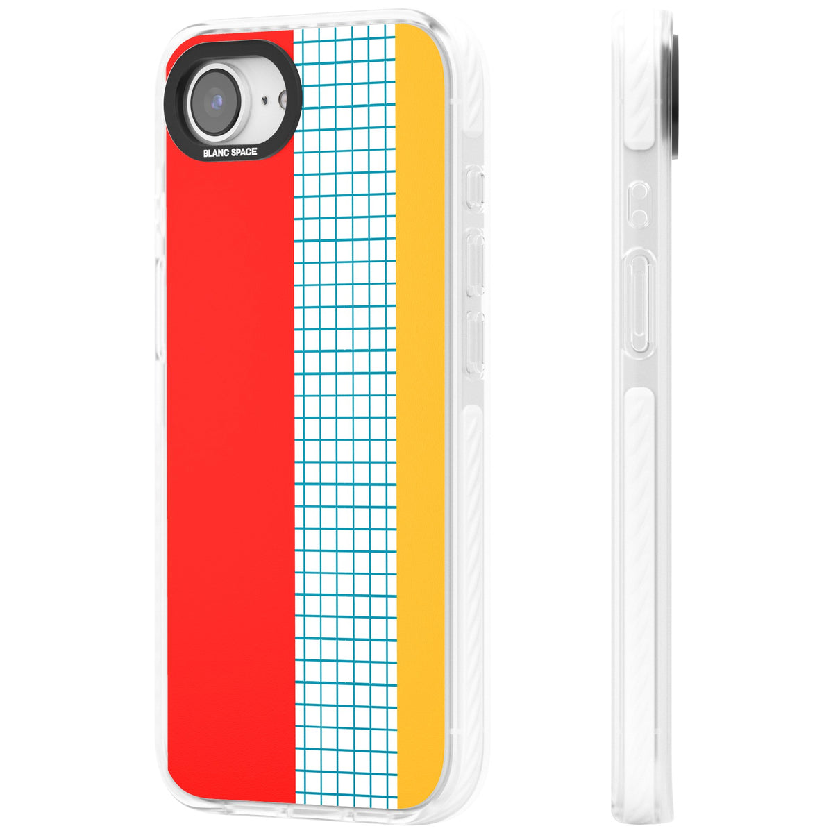 Bauhaus Block iPhone 16e / iPhone 17e Impact Clear Phone Case side