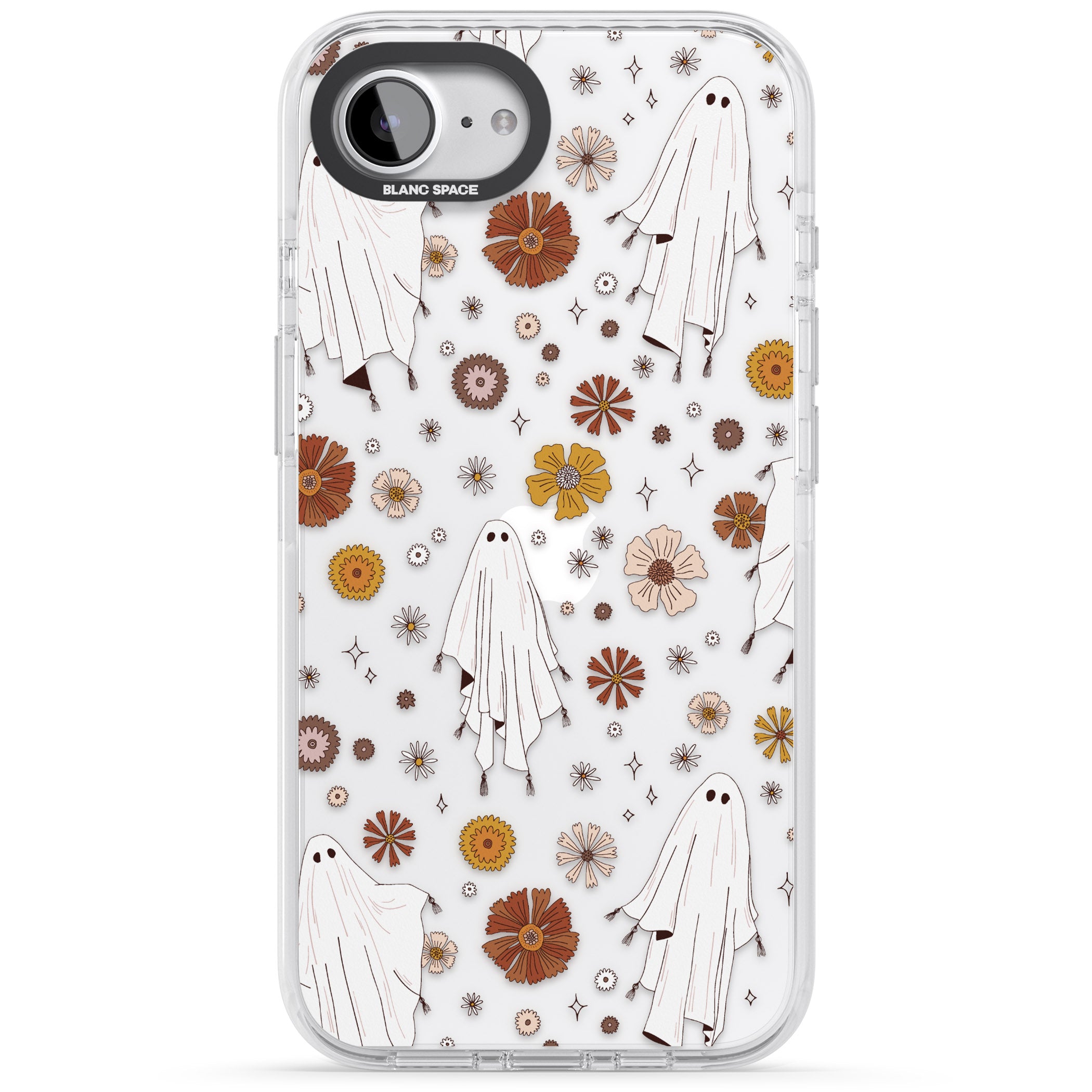 Halloween Ghosts And Flowers