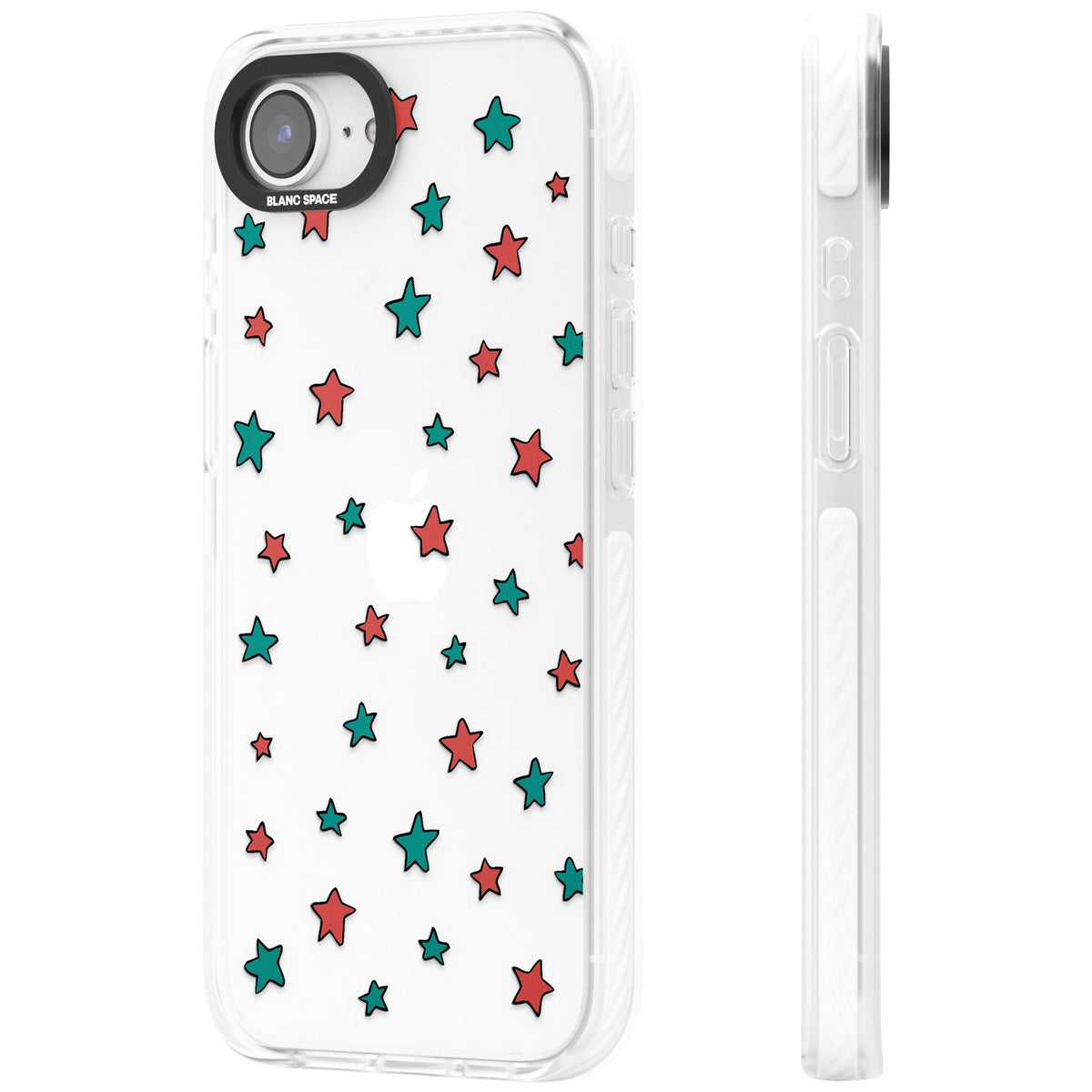 Heartstopper Stars Pattern iPhone 16e / iPhone 17e Impact Clear Phone Case side