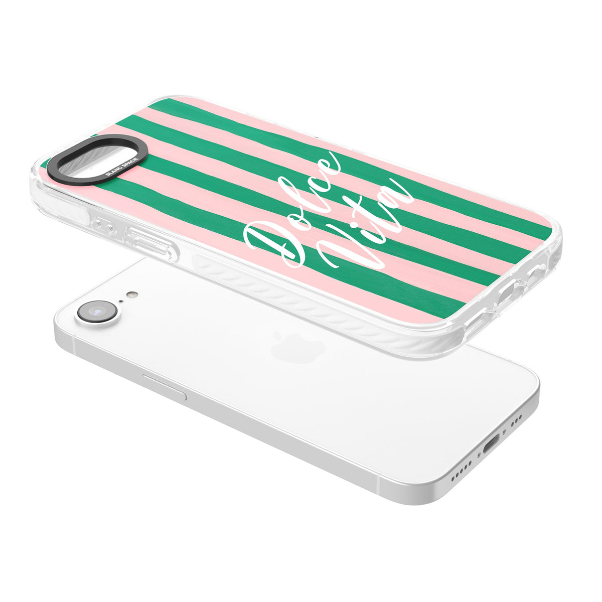 Dolce Vita iPhone 16e / iPhone 17e Impact Clear Phone Case angled