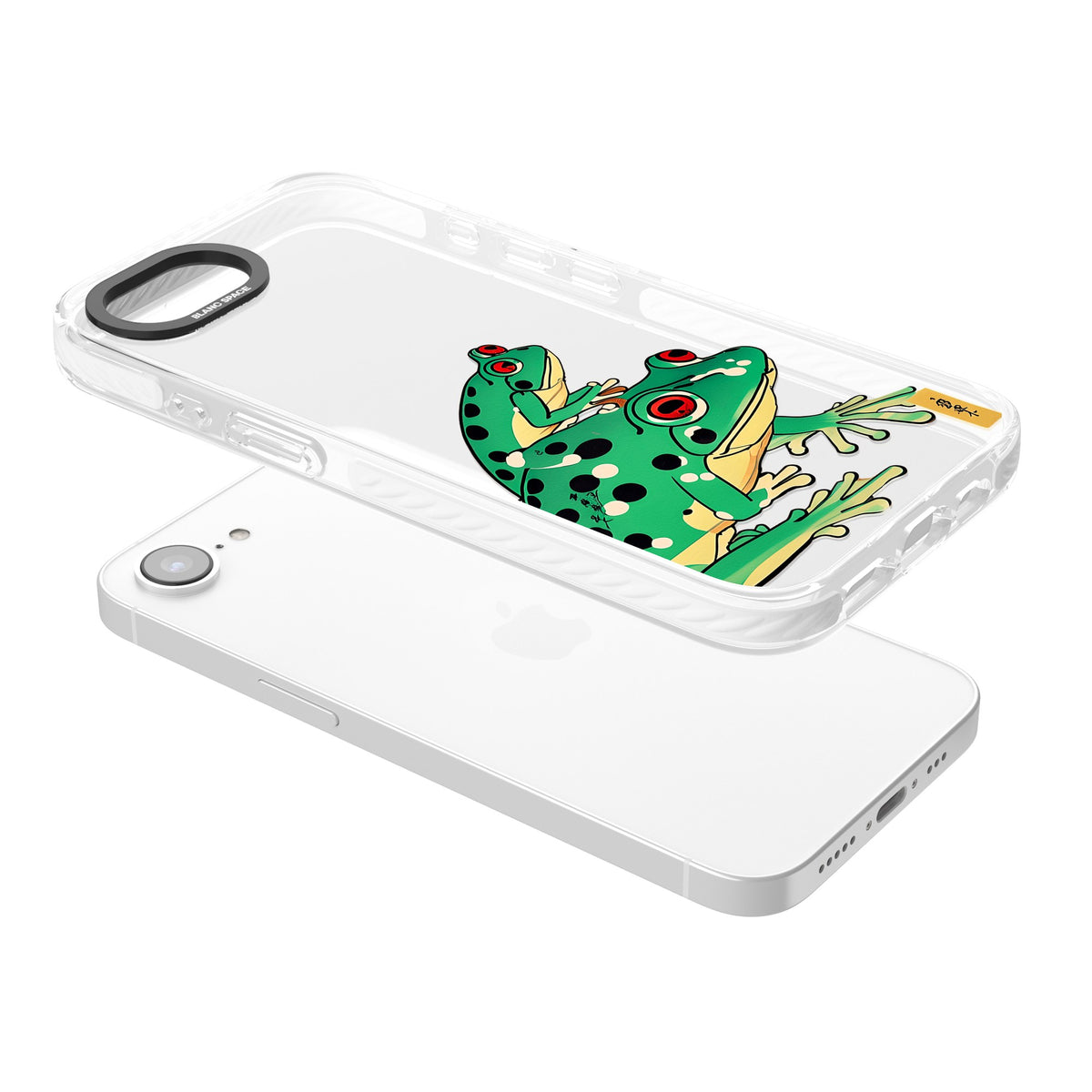 Jade Leap iPhone 16e / iPhone 17e Impact Clear Phone Case angled