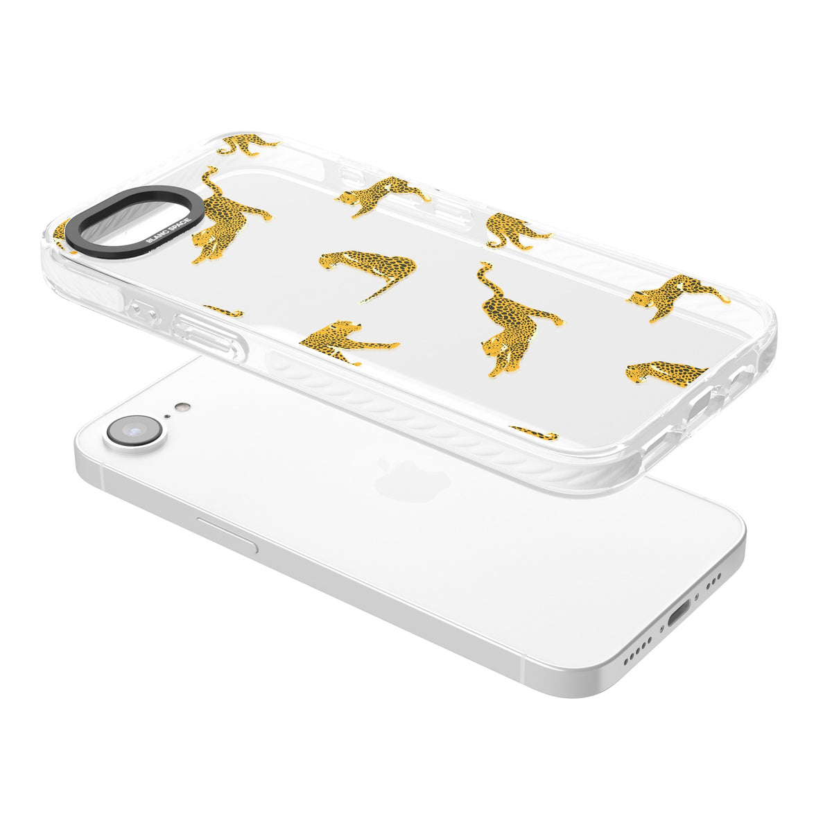 Wild Amber iPhone 16e / iPhone 17e Impact Clear Phone Case angled