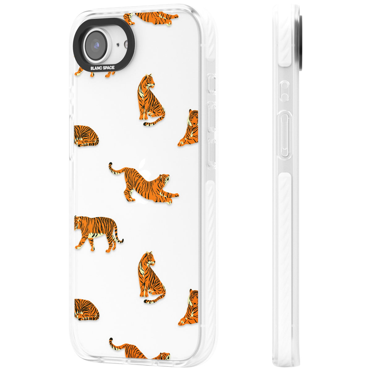 Tiger Lounge iPhone 16e / iPhone 17e Impact Clear Phone Case side