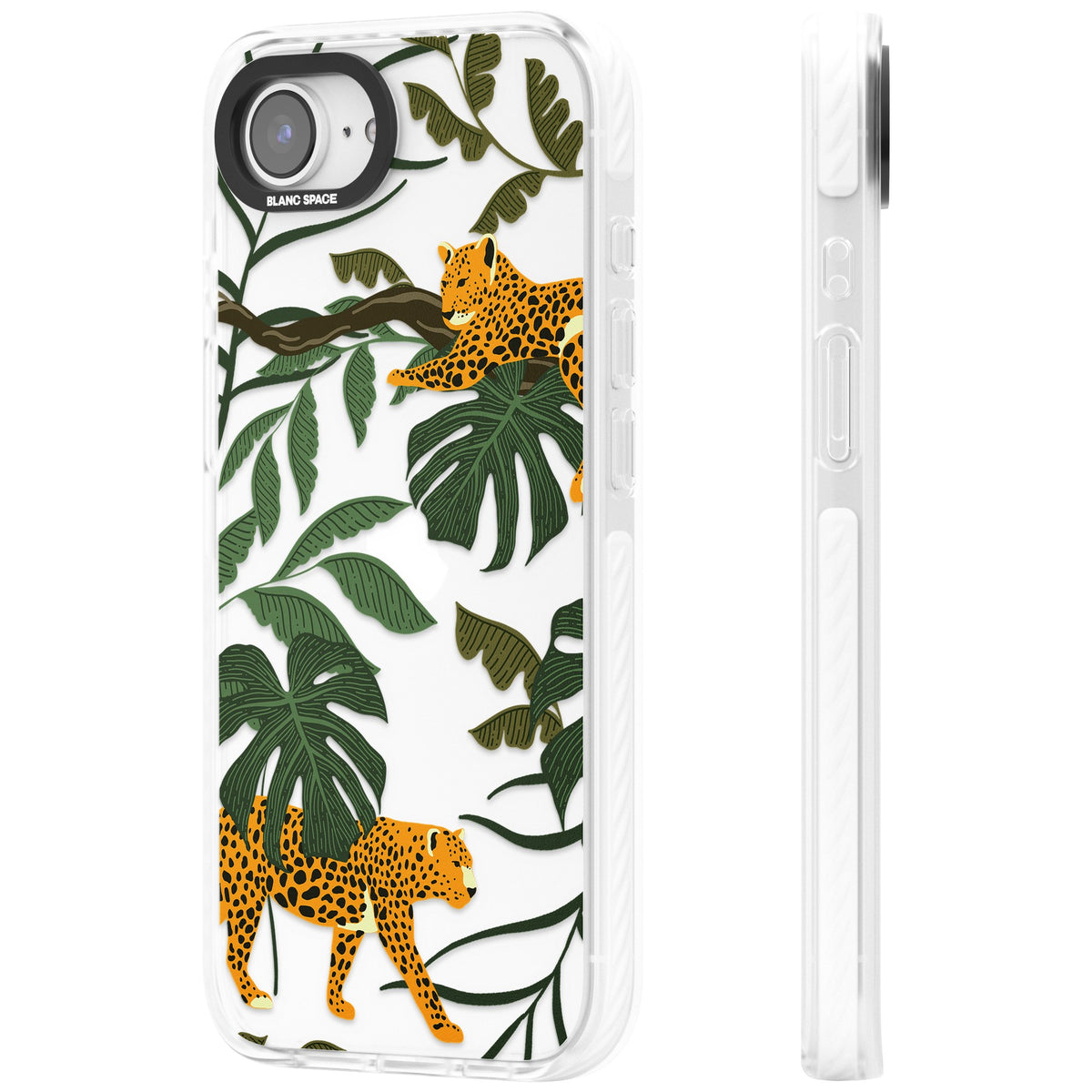 Jungle Cats iPhone 16e / iPhone 17e Impact Clear Phone Case side