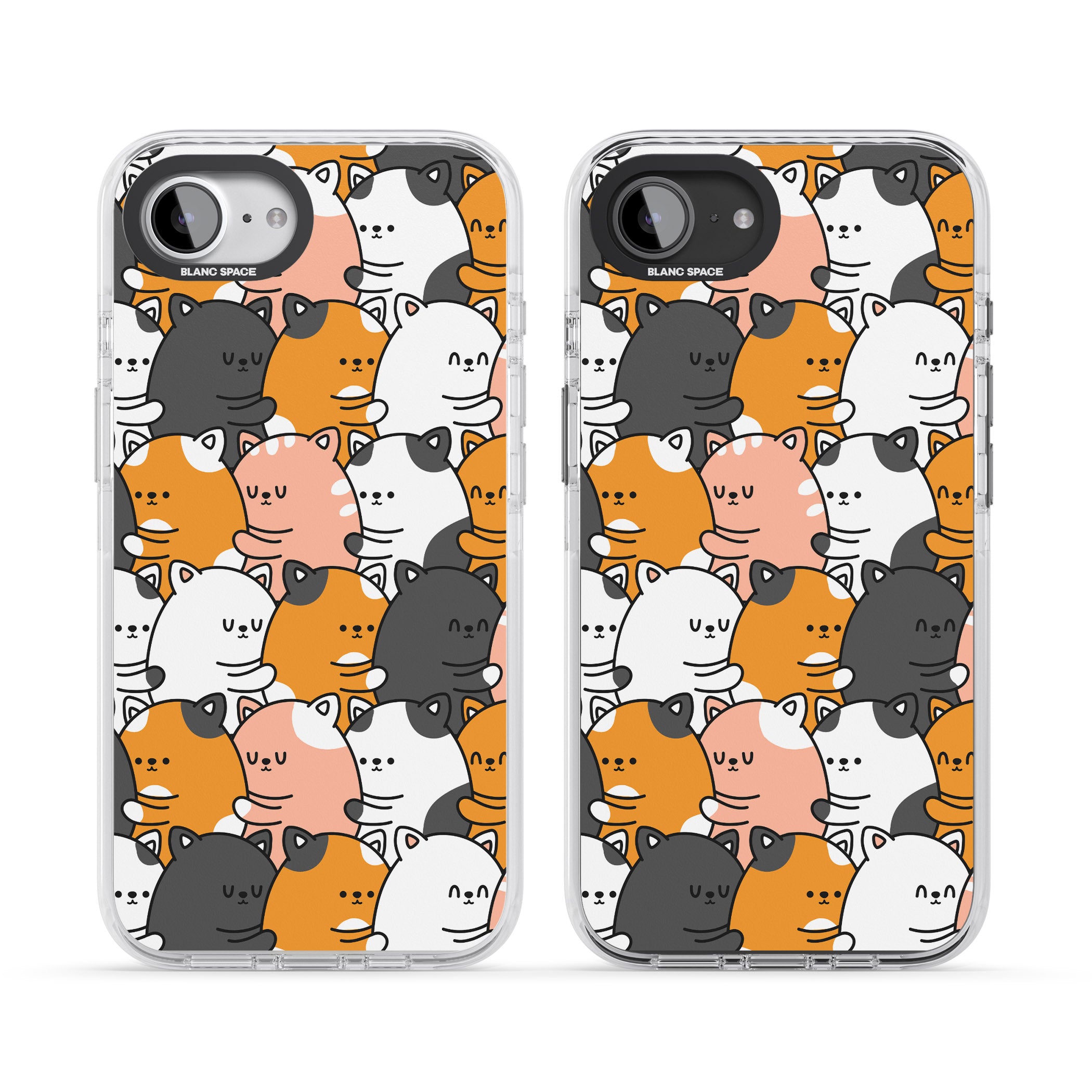 Spooning Cats Kawaii Pattern