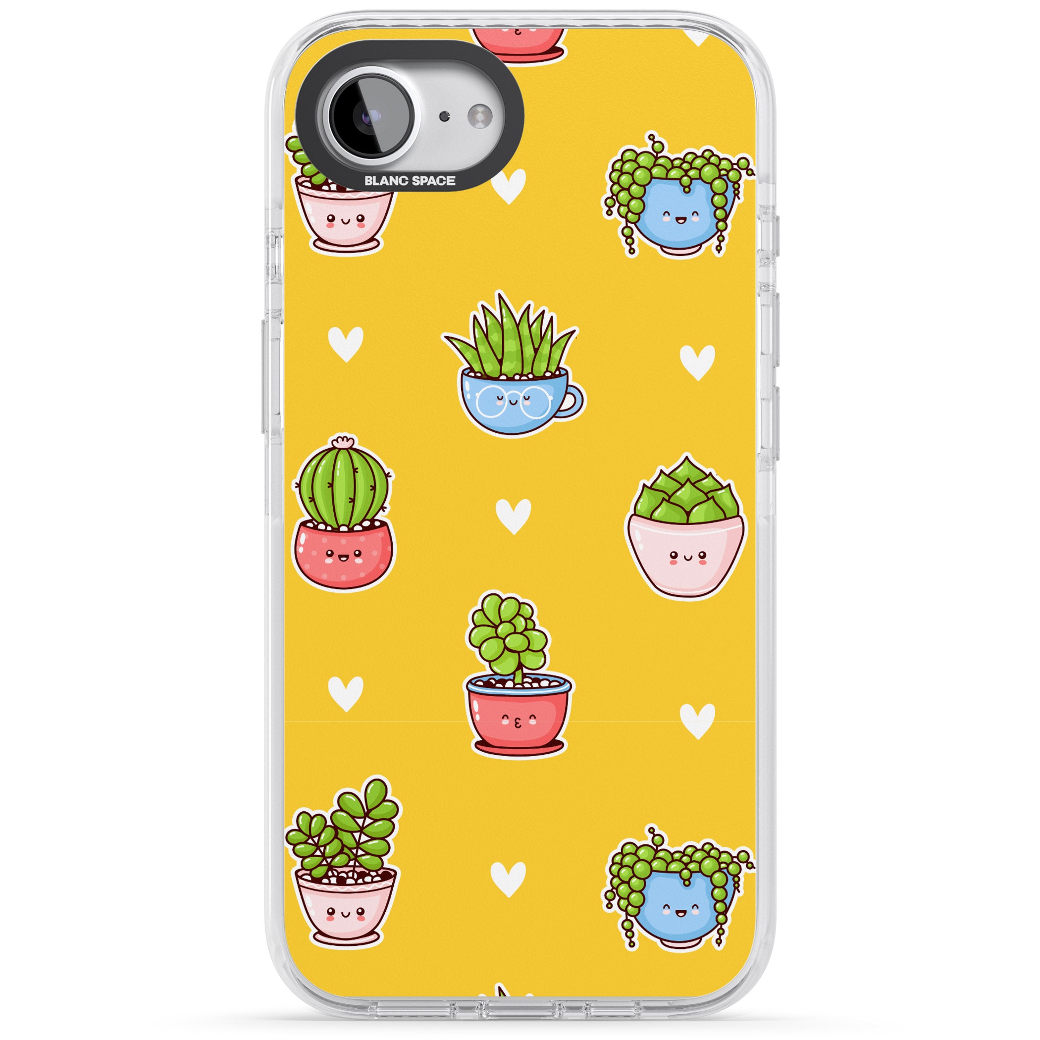 Plant Faces Kawaii Pattern