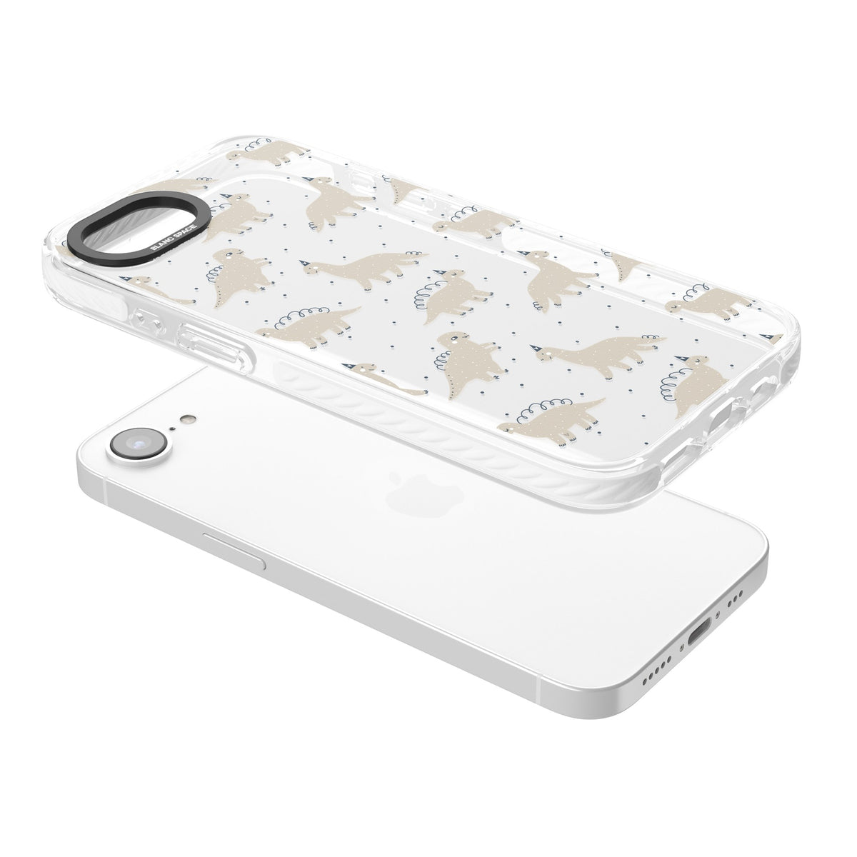 Fossil Friends iPhone 16e / iPhone 17e Impact Clear Phone Case angled