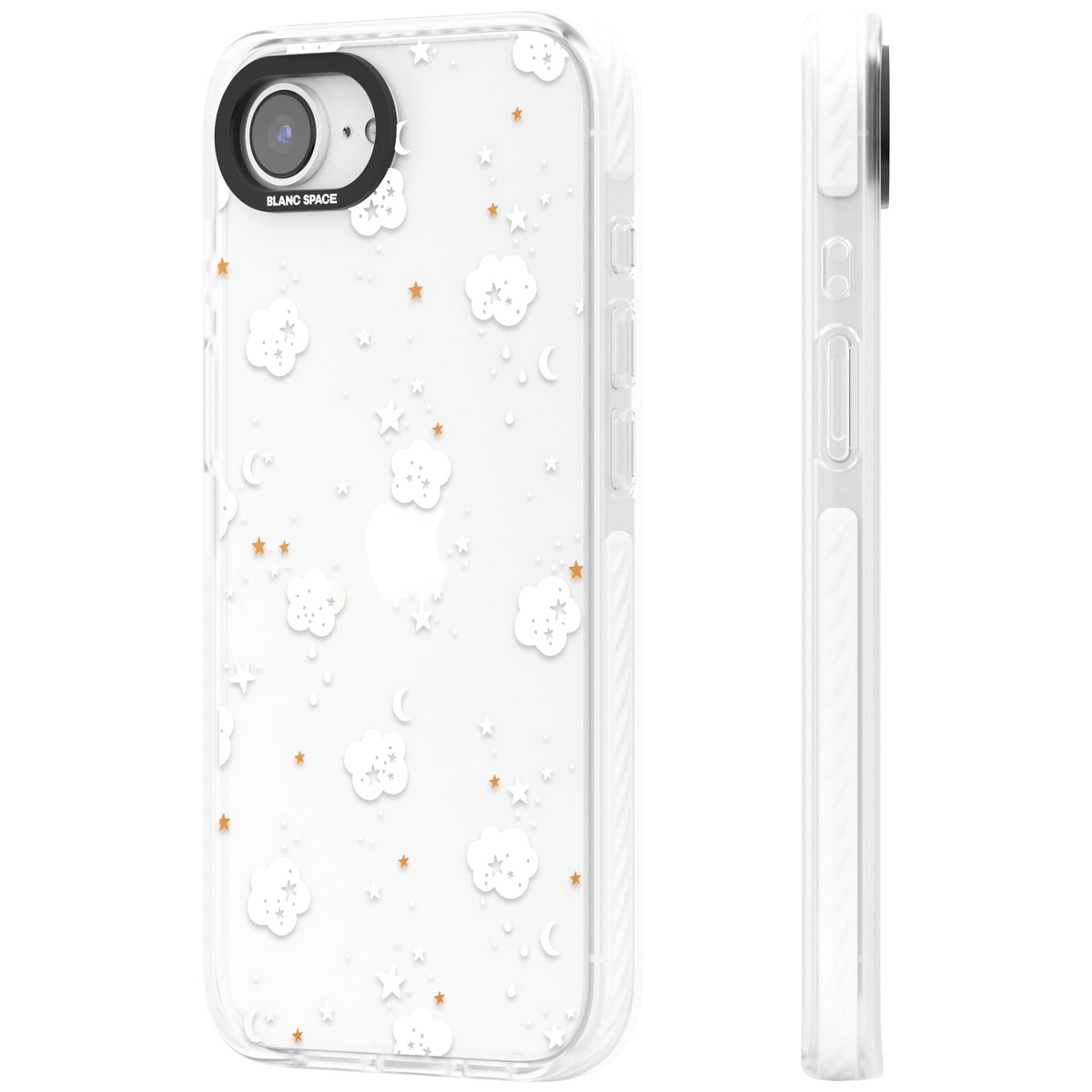 Starry Night Cloud iPhone 16e / iPhone 17e Impact Clear Phone Case side