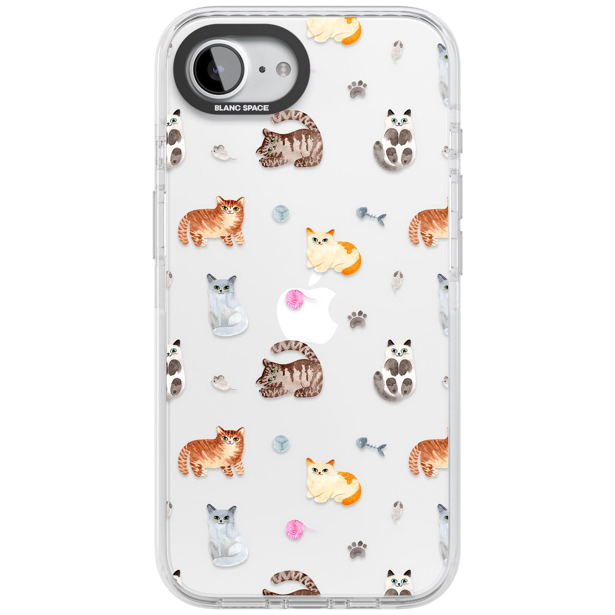 Playful Cats iPhone 16e / iPhone 17e Impact Clear Phone Case front