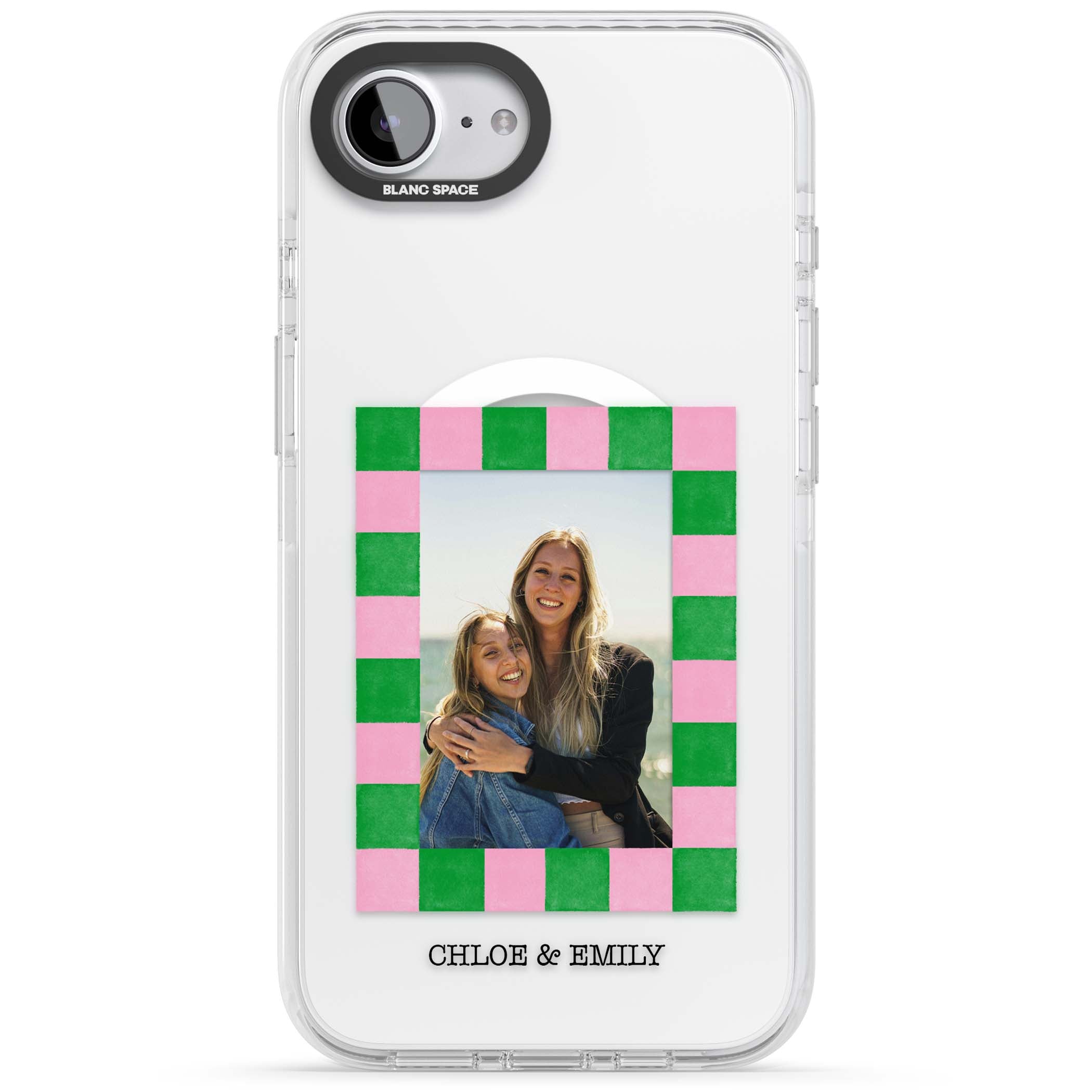 Riviera Check Photo cute iPhone case | Impact Magsafe case for iPhone 16e, iPhone 17e
