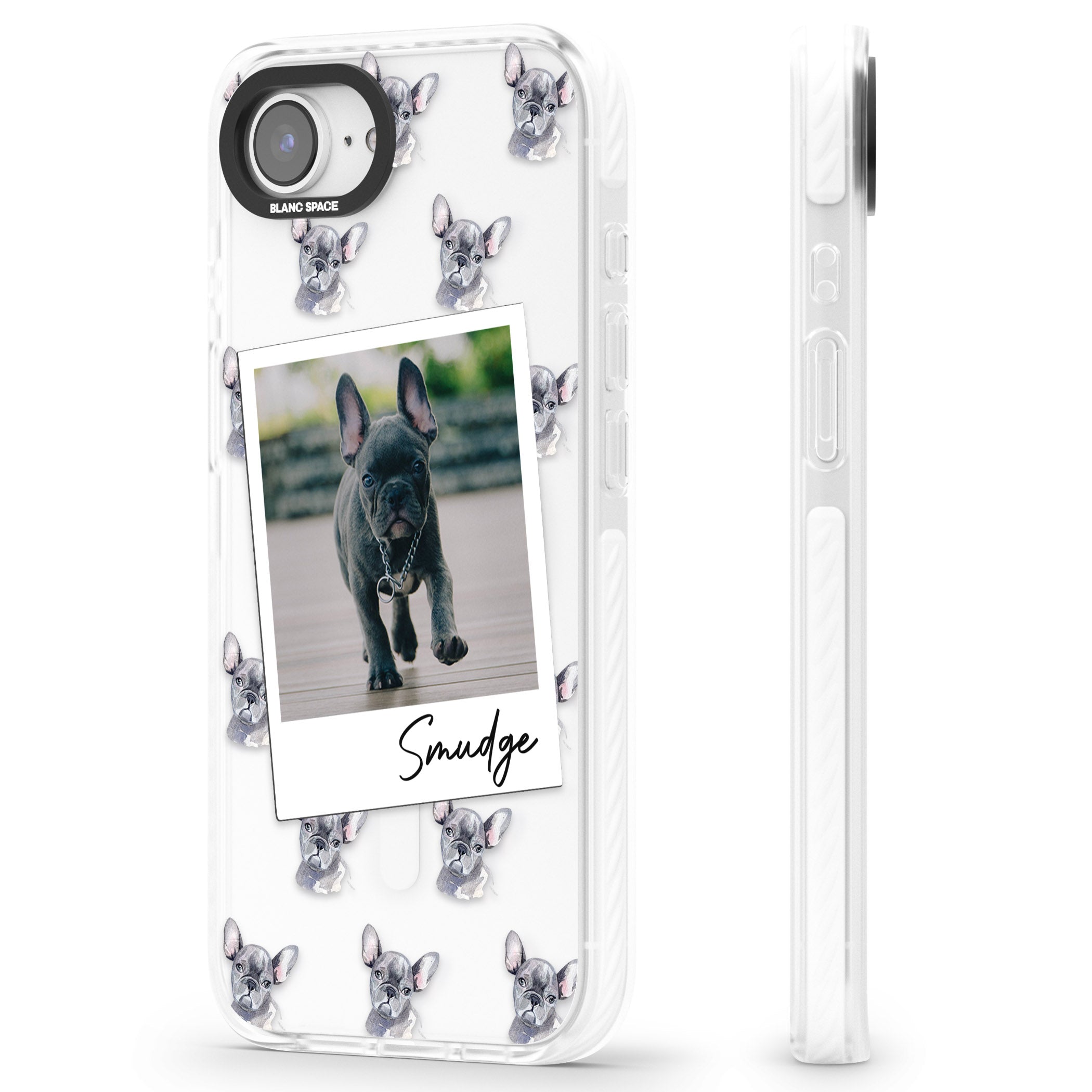 Personalised Grey French Bulldog Instant Camera Photo