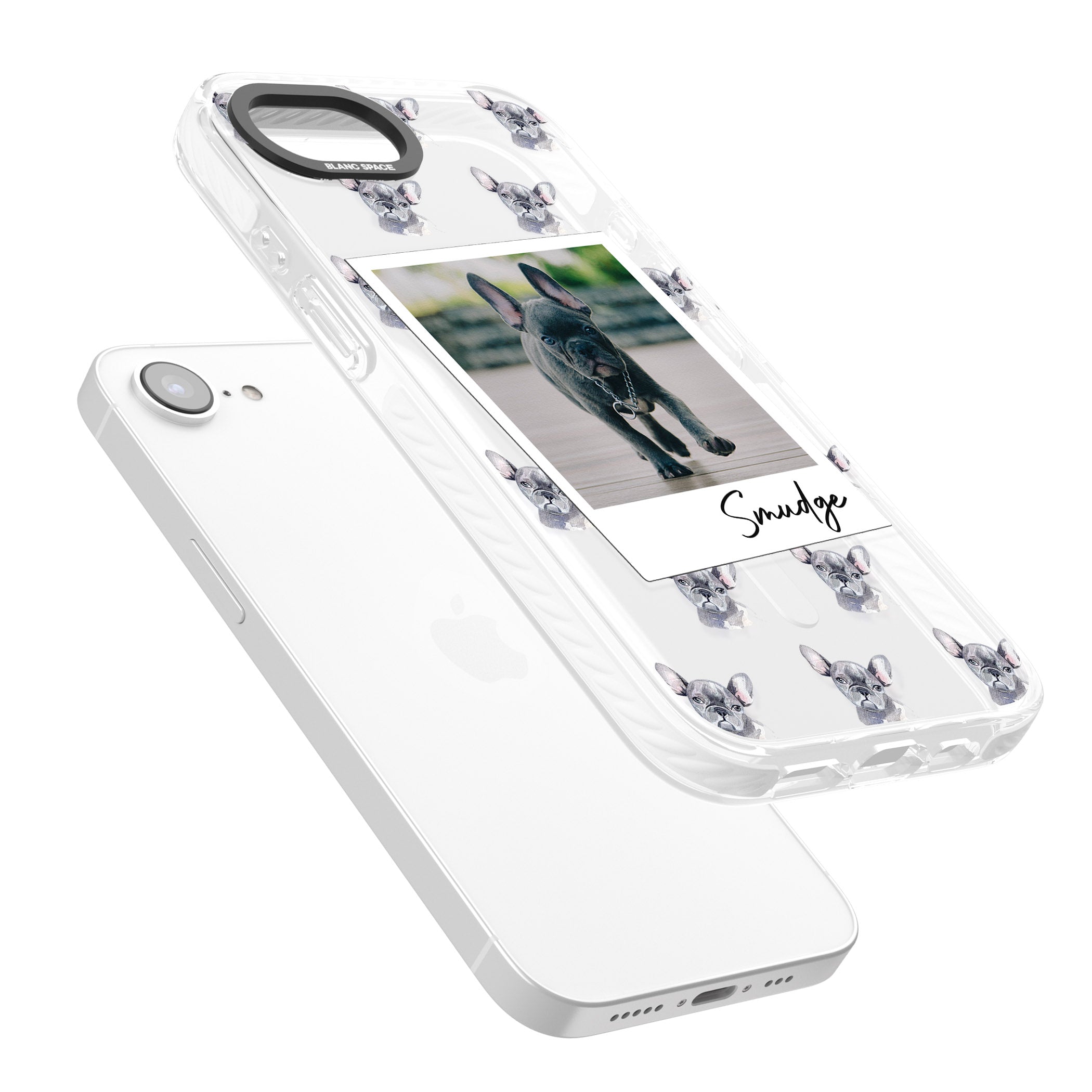 Personalised Grey French Bulldog Instant Camera Photo