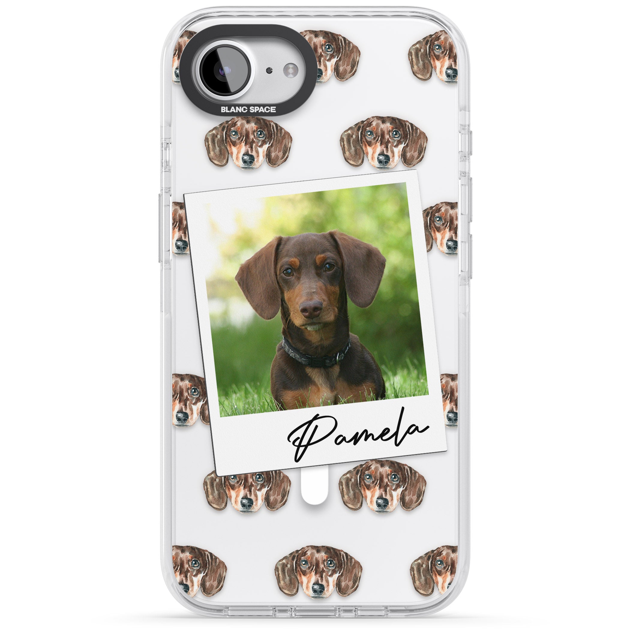 Personalised Brown Dachshund Instant Camera Photo