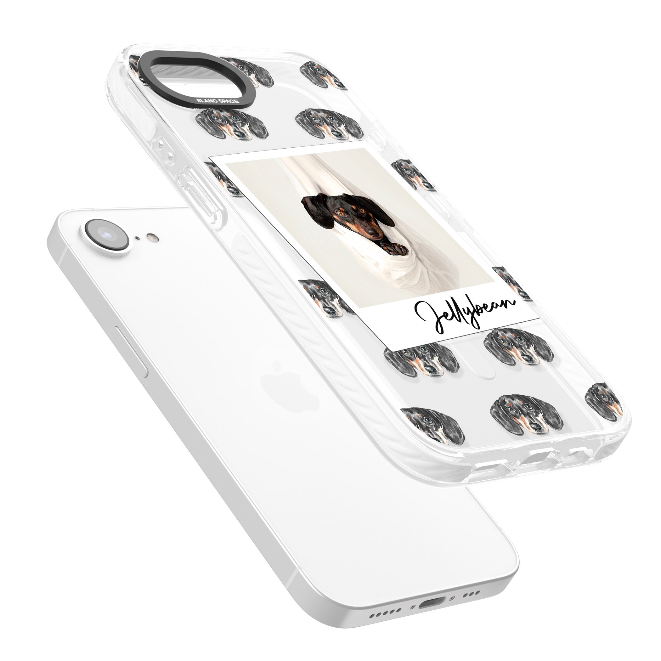 Personalised Black Dachshund Instant Camera Photo