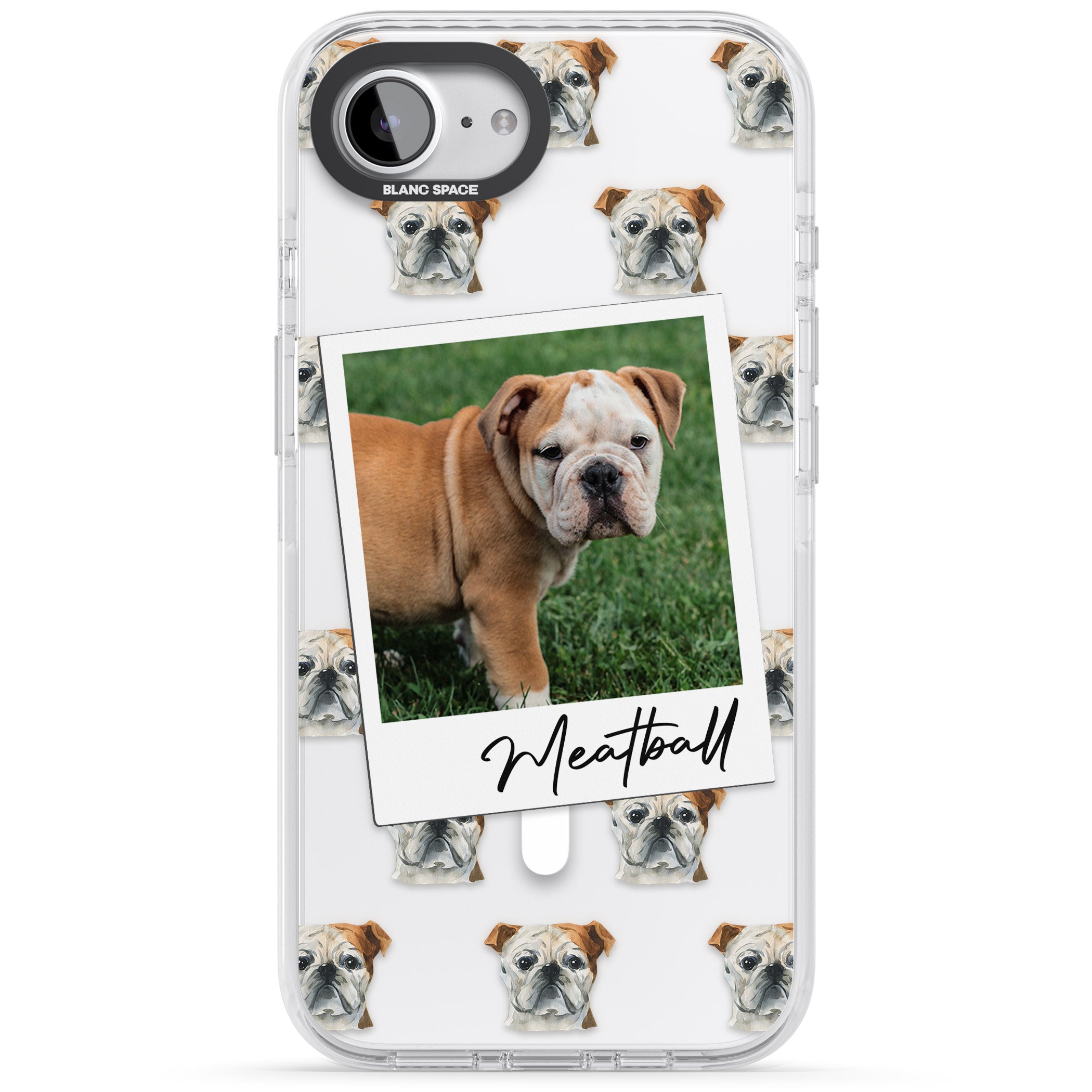 Personalised English Bulldog Instant Camera Photo