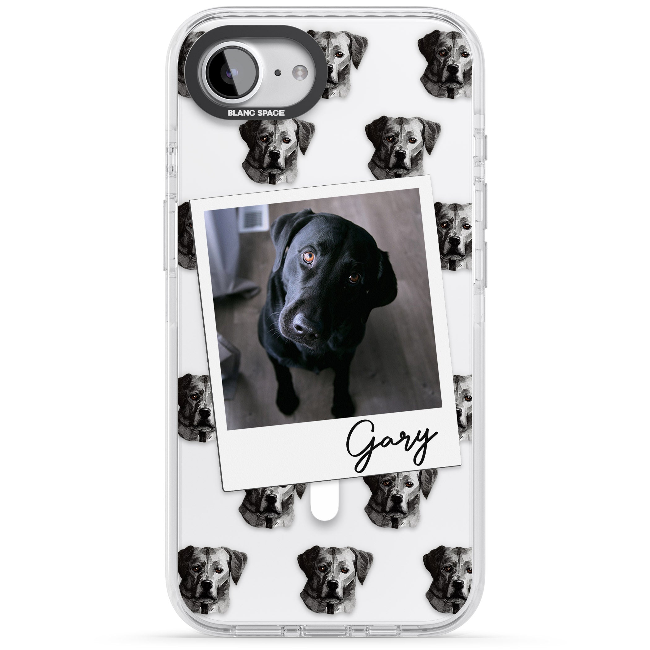 Personalised Black Labrador Instant Camera Photo