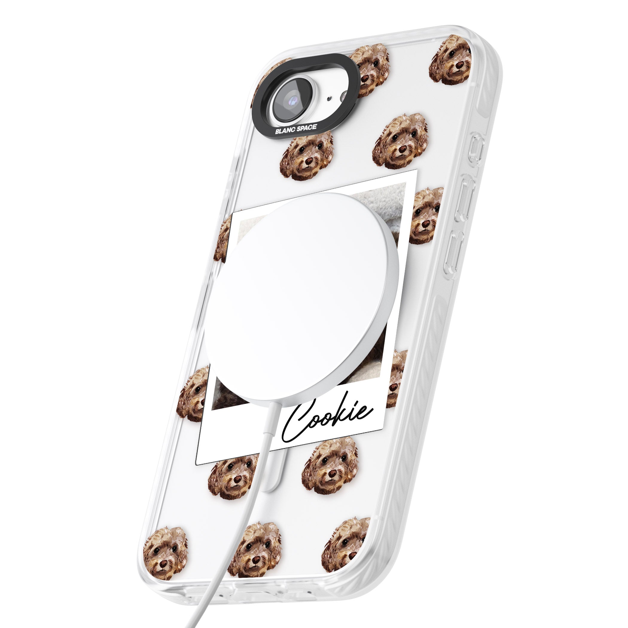 Personalised Brown Cockapoo Instant Camera Photo