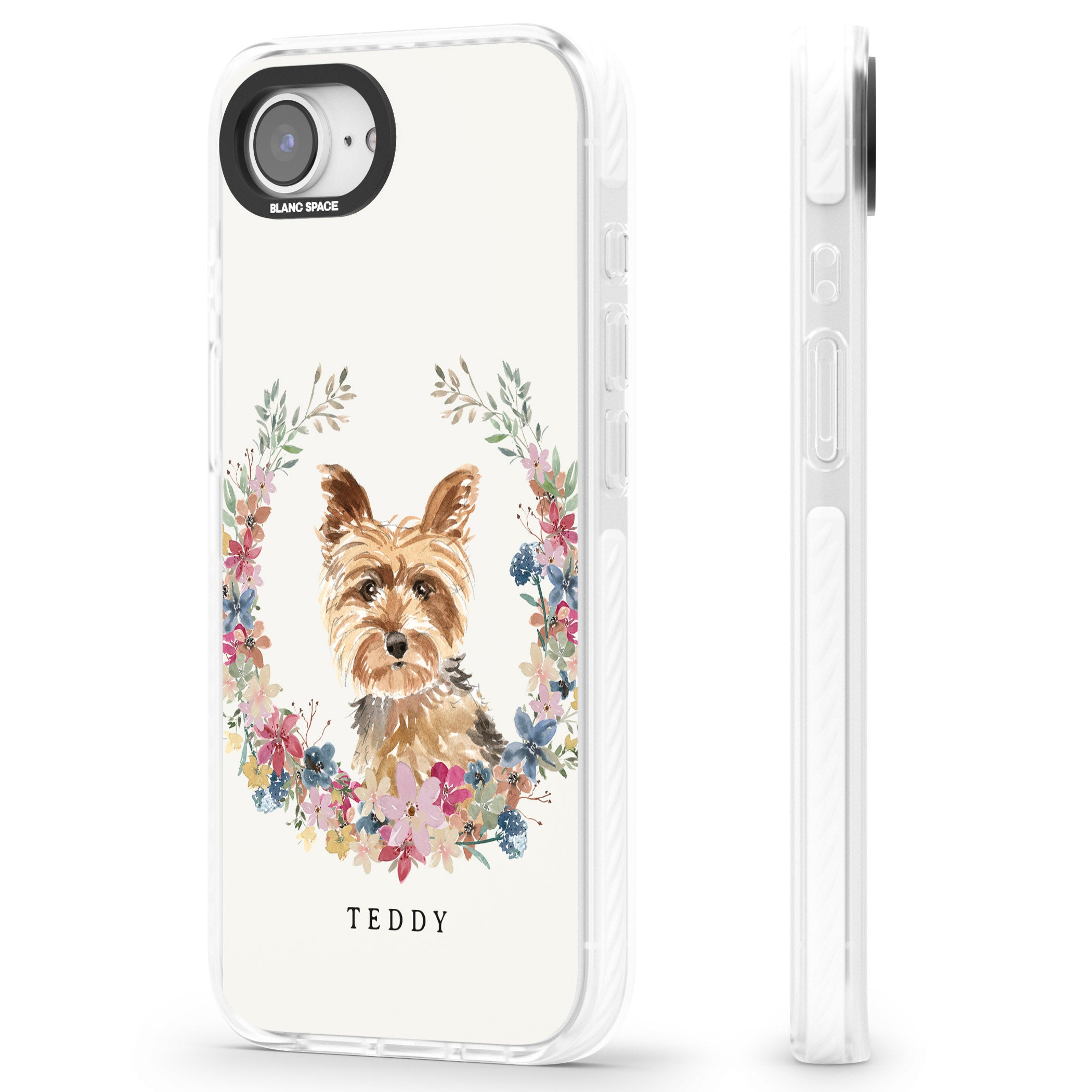 Personalised Yorkshire Terrier Floral Portrait