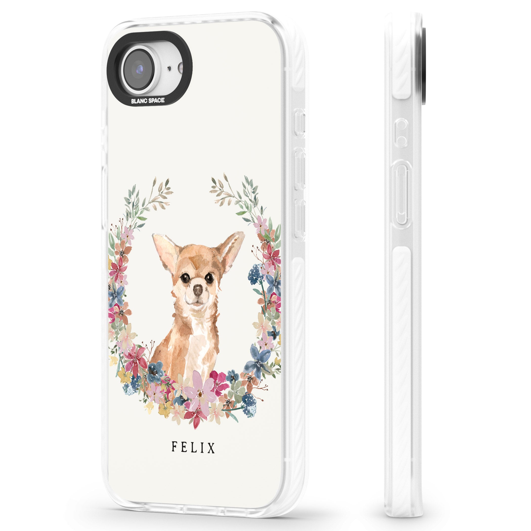 Personalised Chihuahua Floral Portrait