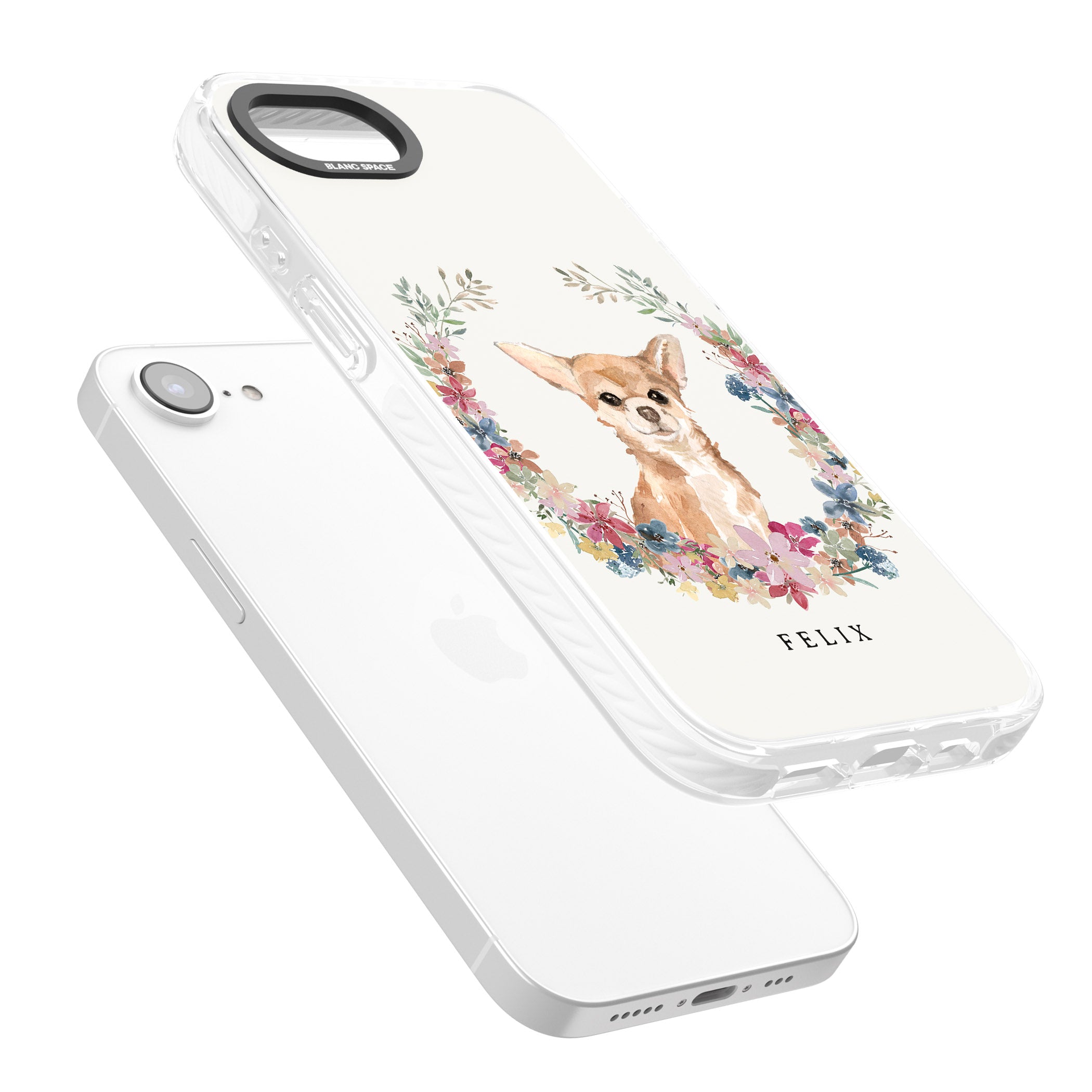 Personalised Chihuahua Floral Portrait