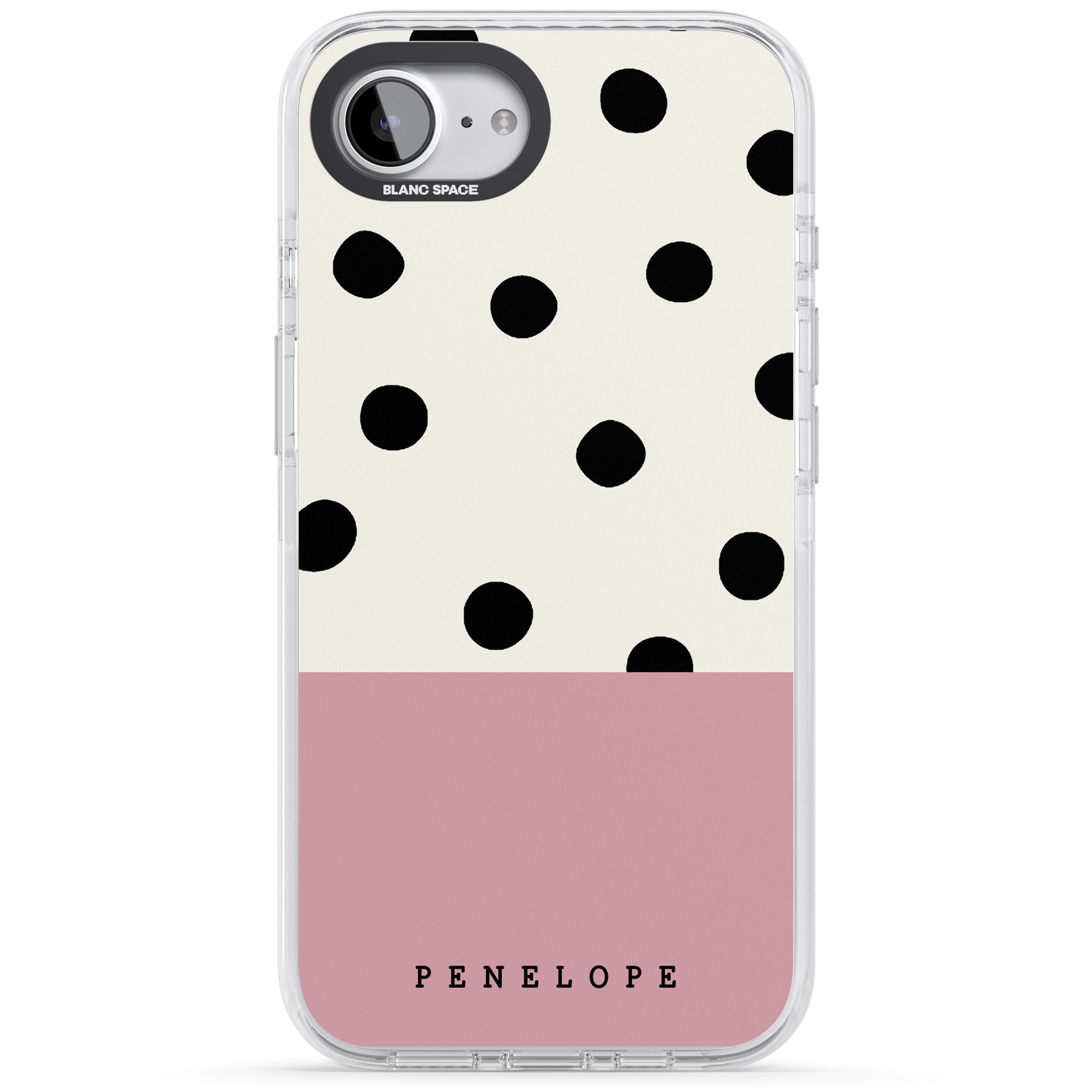 Personalised Pink Border Polka Dot