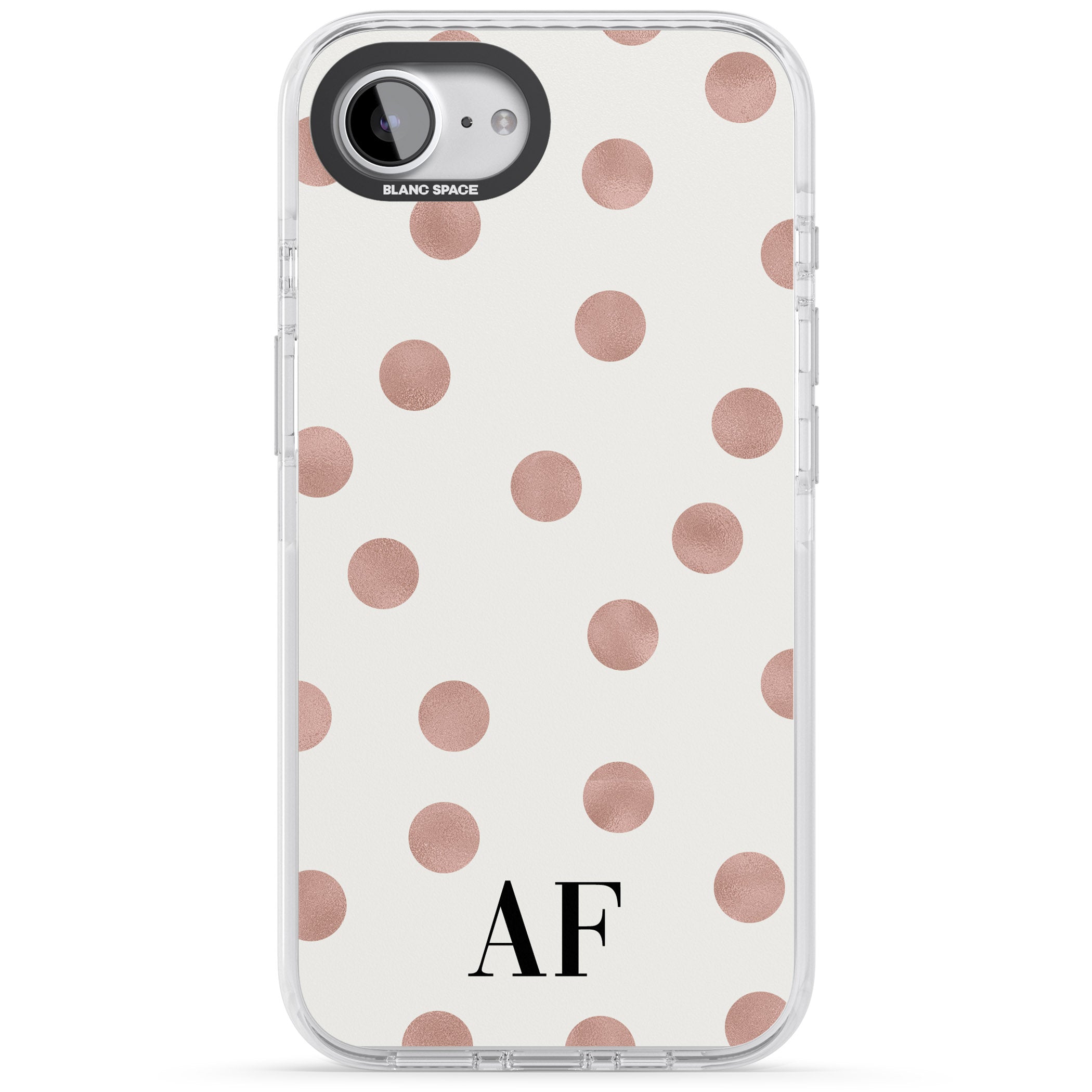 Personalised Rose Gold Dots & Initials